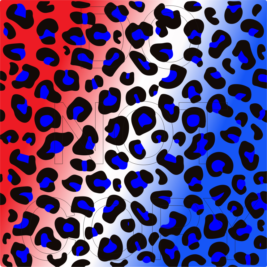 Patriotic Leopard Ombre - Full Pattern - Vinyl, Sublimation Transfers