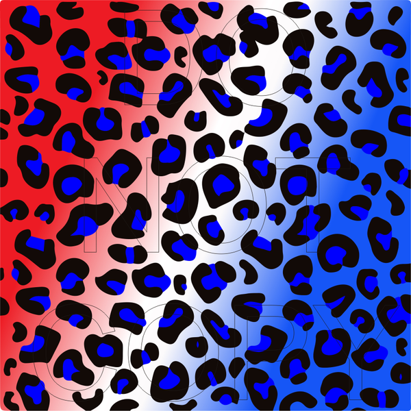 Patriotic Leopard Ombre - Full Pattern - Vinyl, Sublimation Transfers