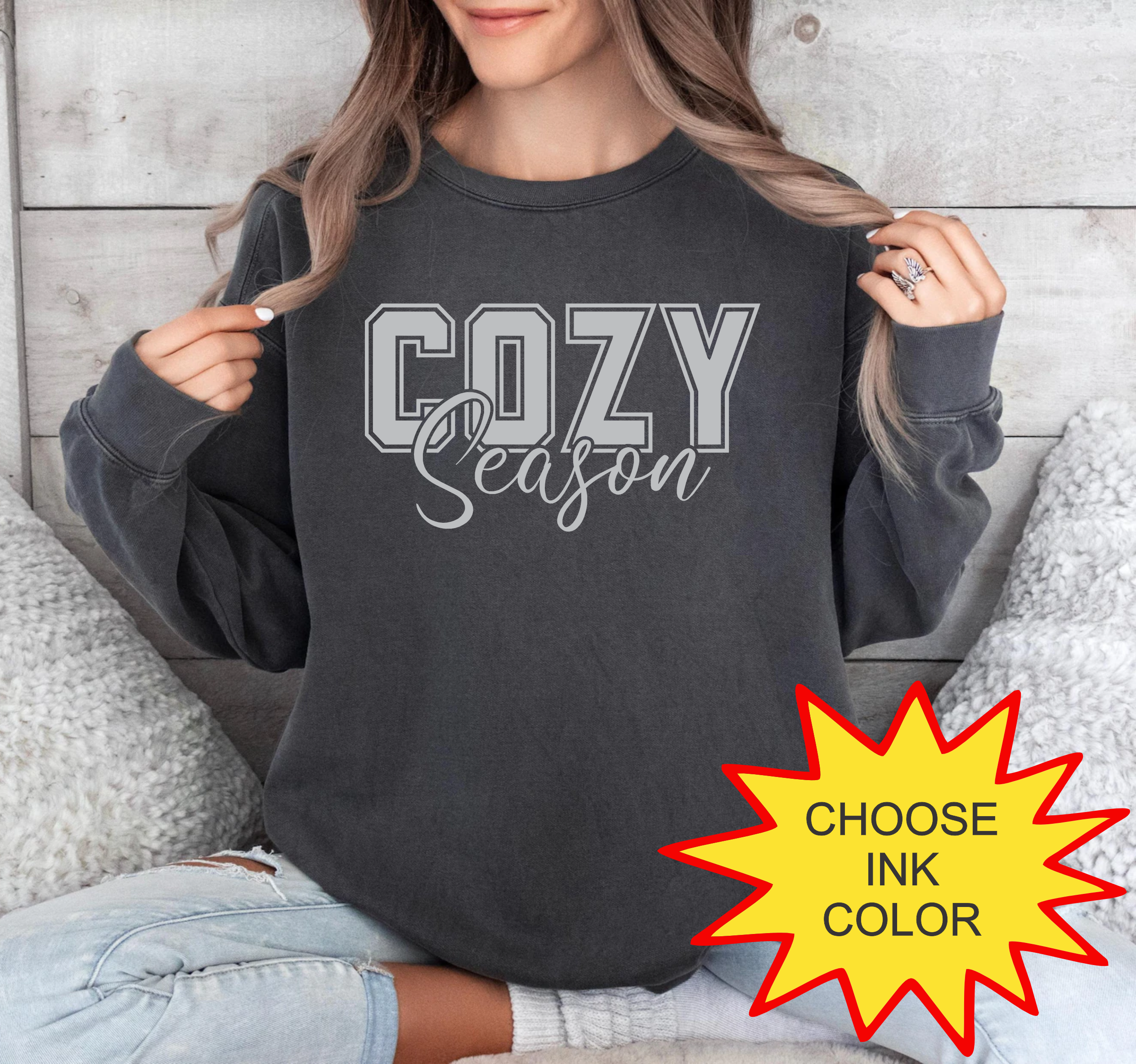 Cozy Season - Choose Color - HTV Puff Transfer