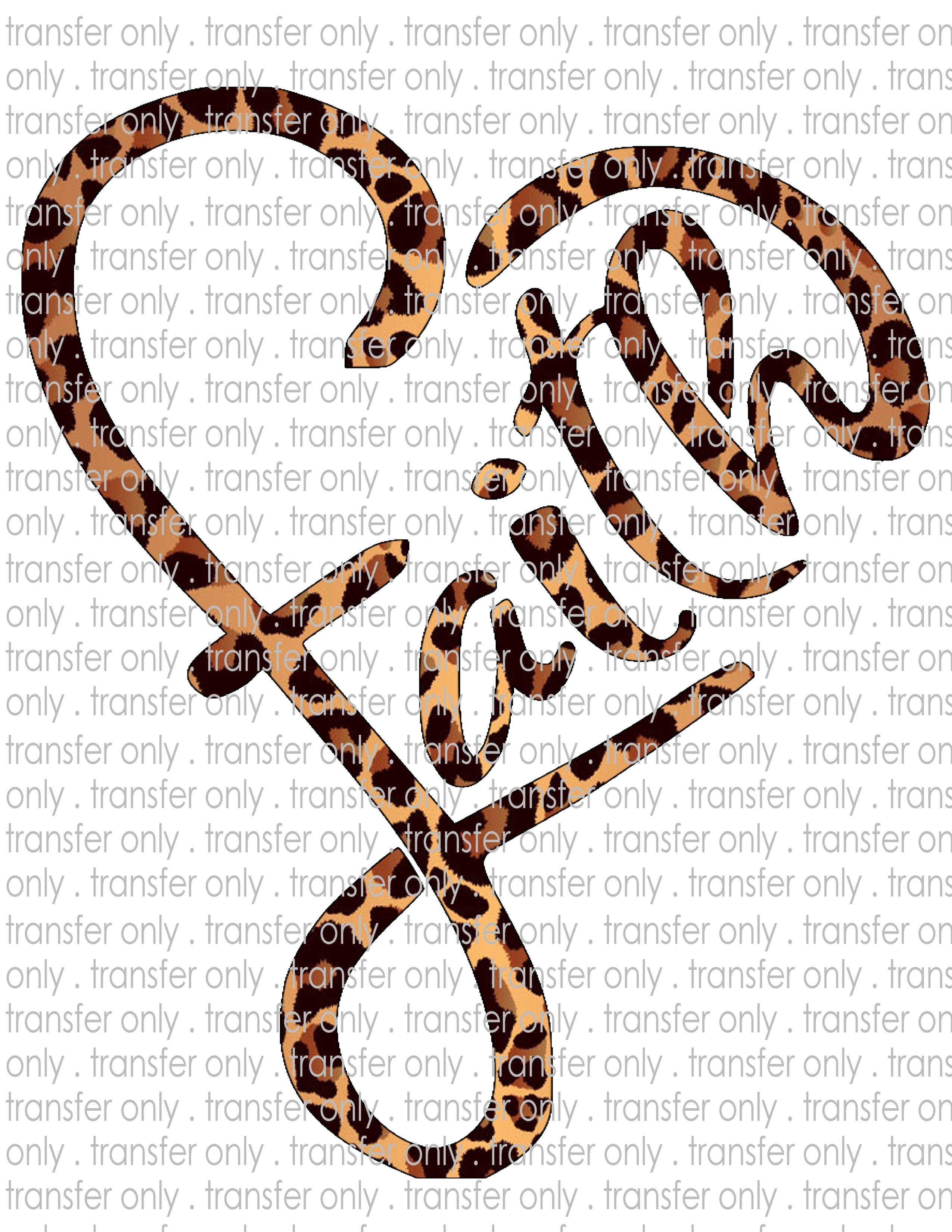 Faith Leopard - Waterslide, Sublimation Transfers
