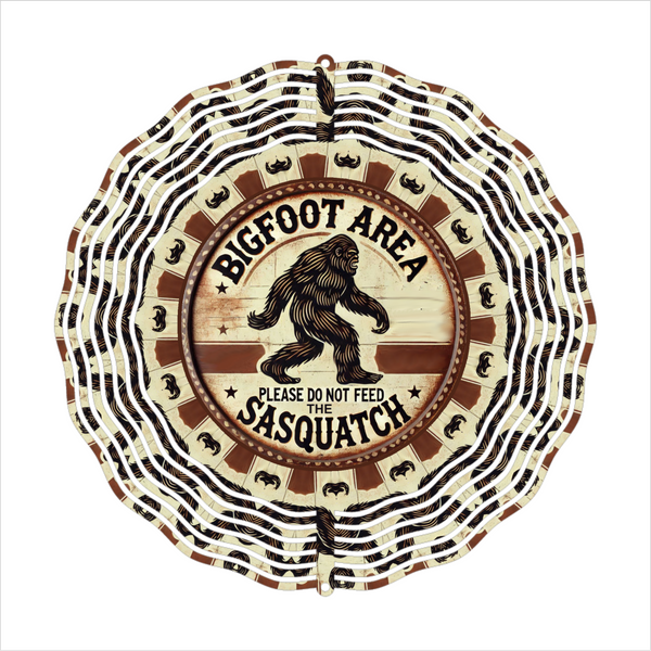 Bigfoot Area - Wind Spinner - Sublimation Transfer