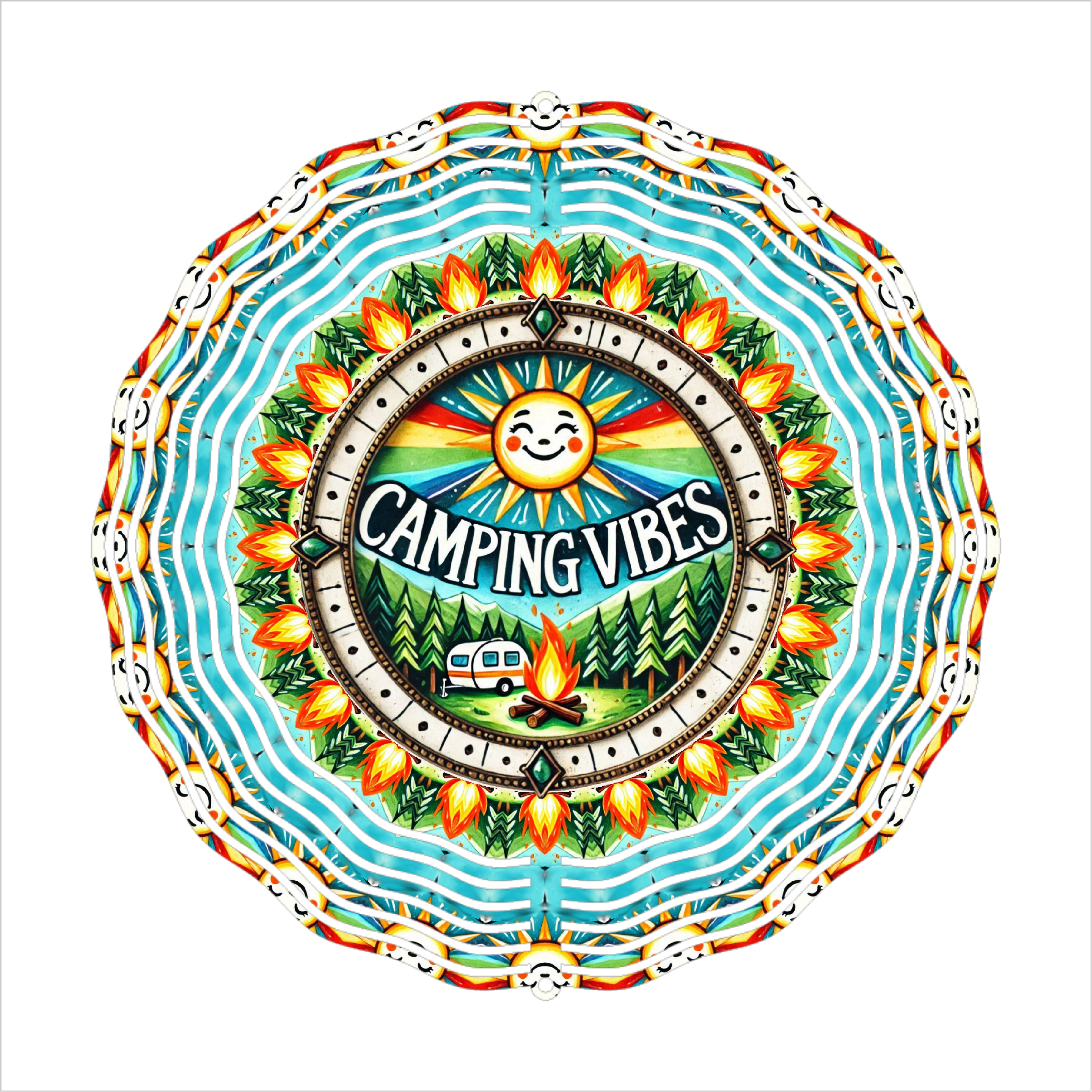Camping Vibes - Wind Spinner - Sublimation Transfer