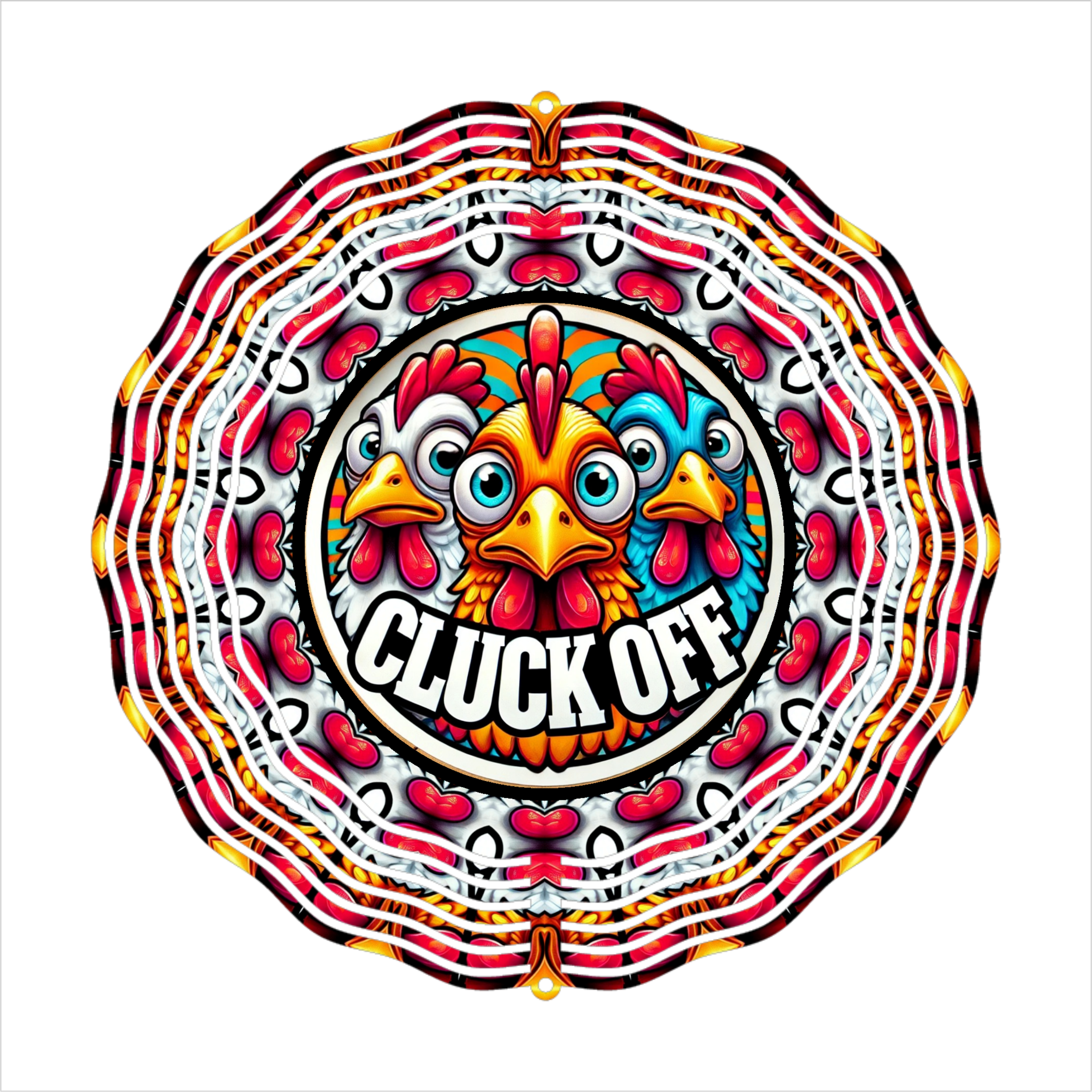 Cluck Off - Wind Spinner - Sublimation Transfer