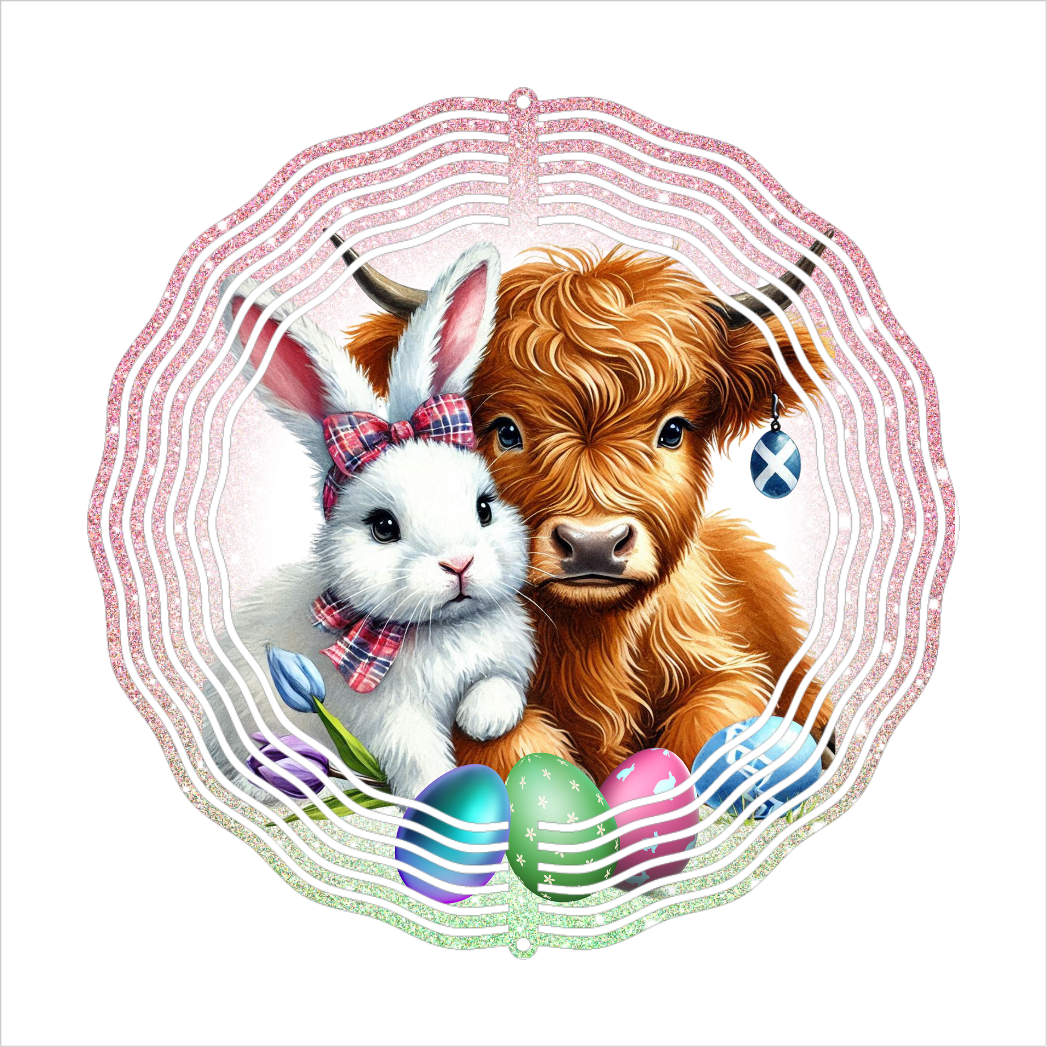 Easter Bunny & Cow - Wind Spinner - Sublimation Transfers