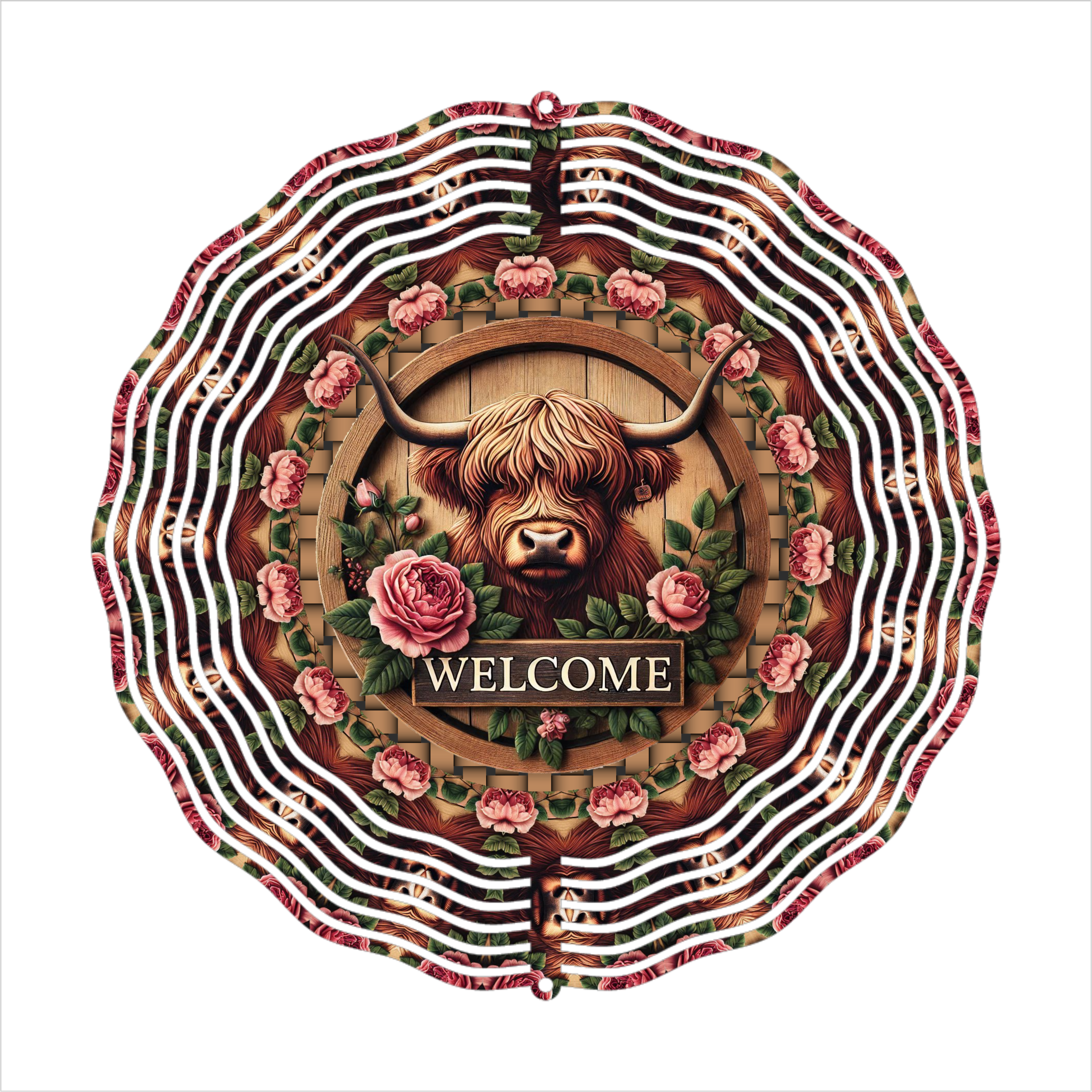 Welcome Country Cow - Wind Spinner - Sublimation Transfer