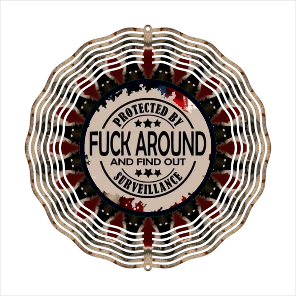 Protected By FAFO - Wind Spinner - Sublimation Transfer