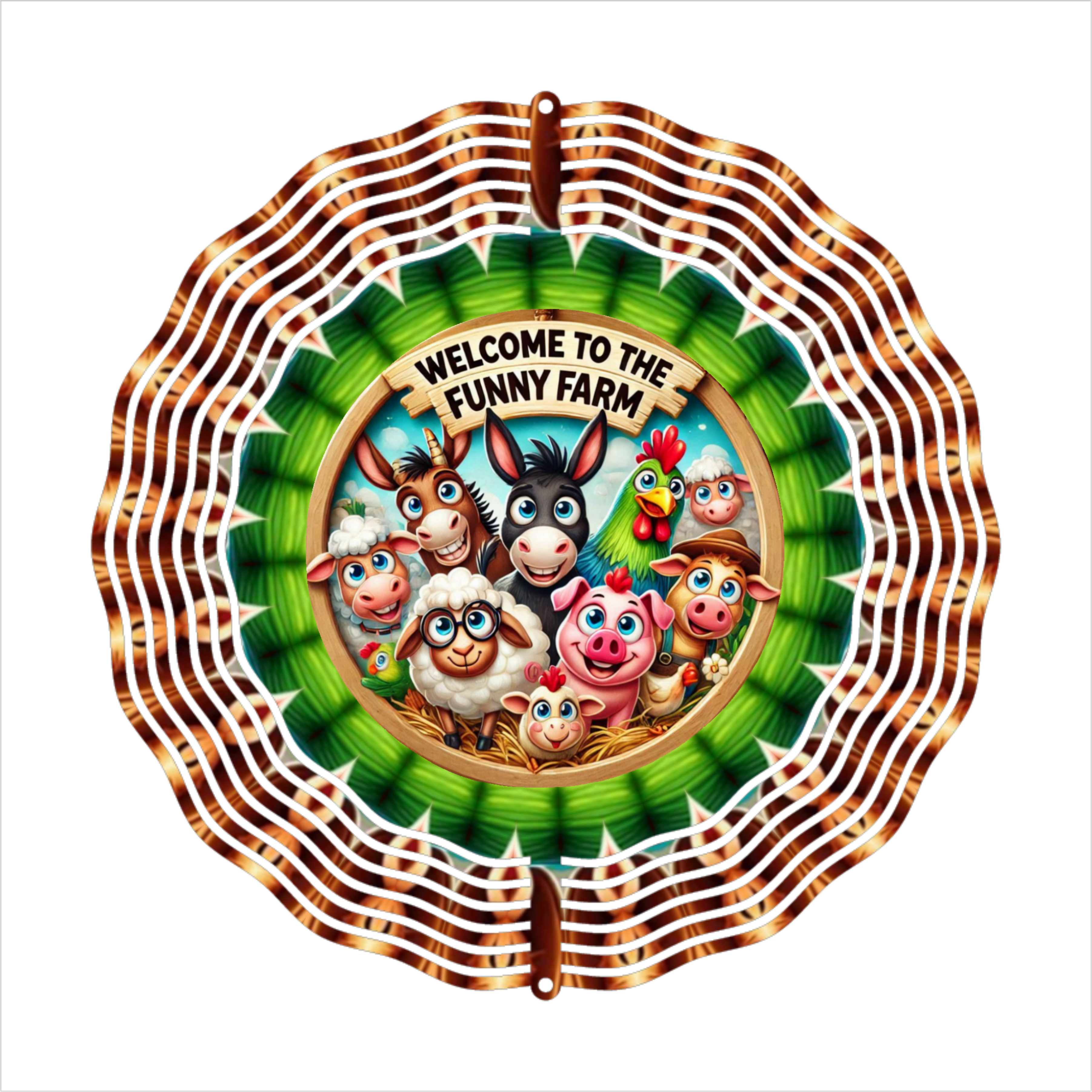 Welcome To The Funny Farm - Wind Spinner - Sublimation Transfer