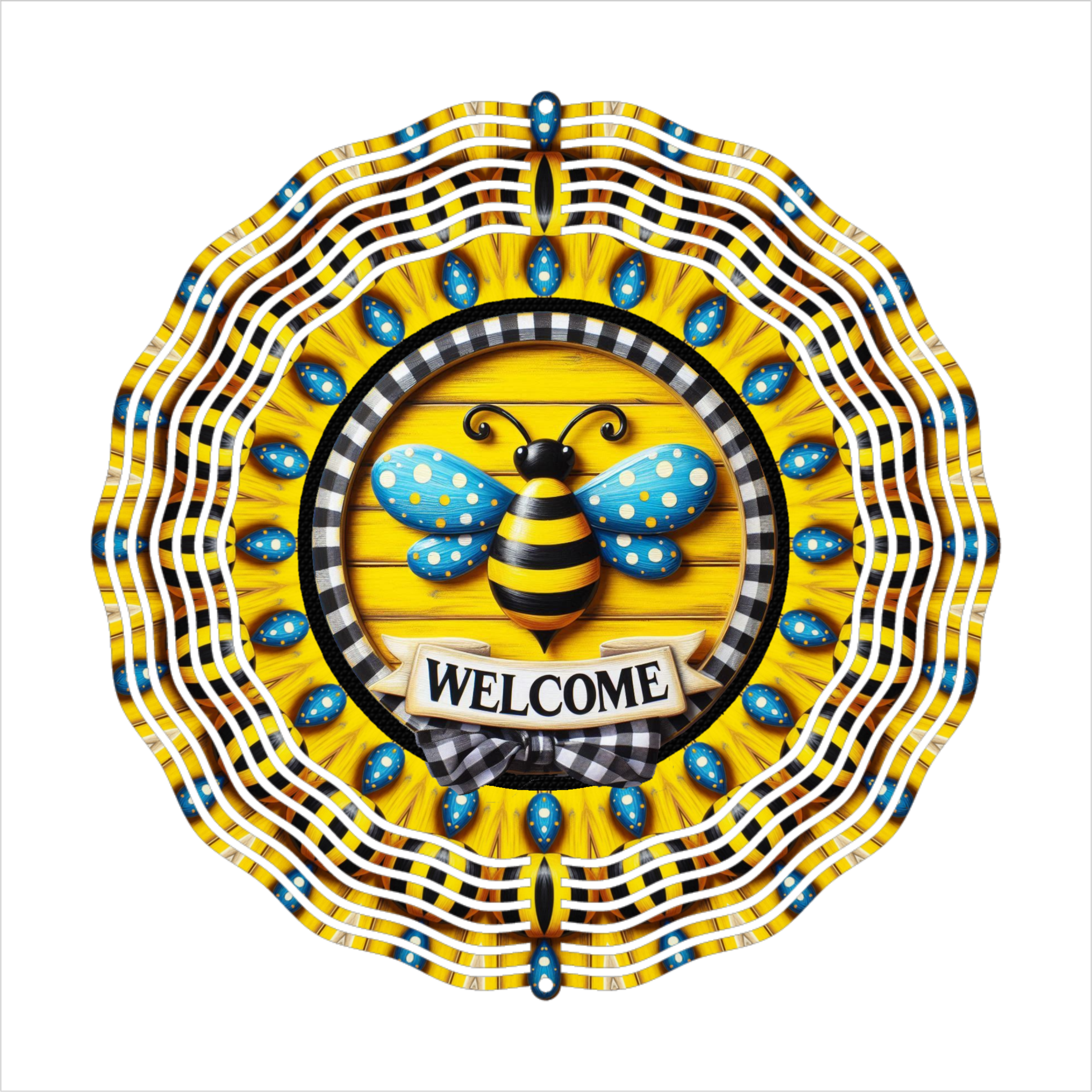 Welcome Bee - Wind Spinner - Sublimation Transfer