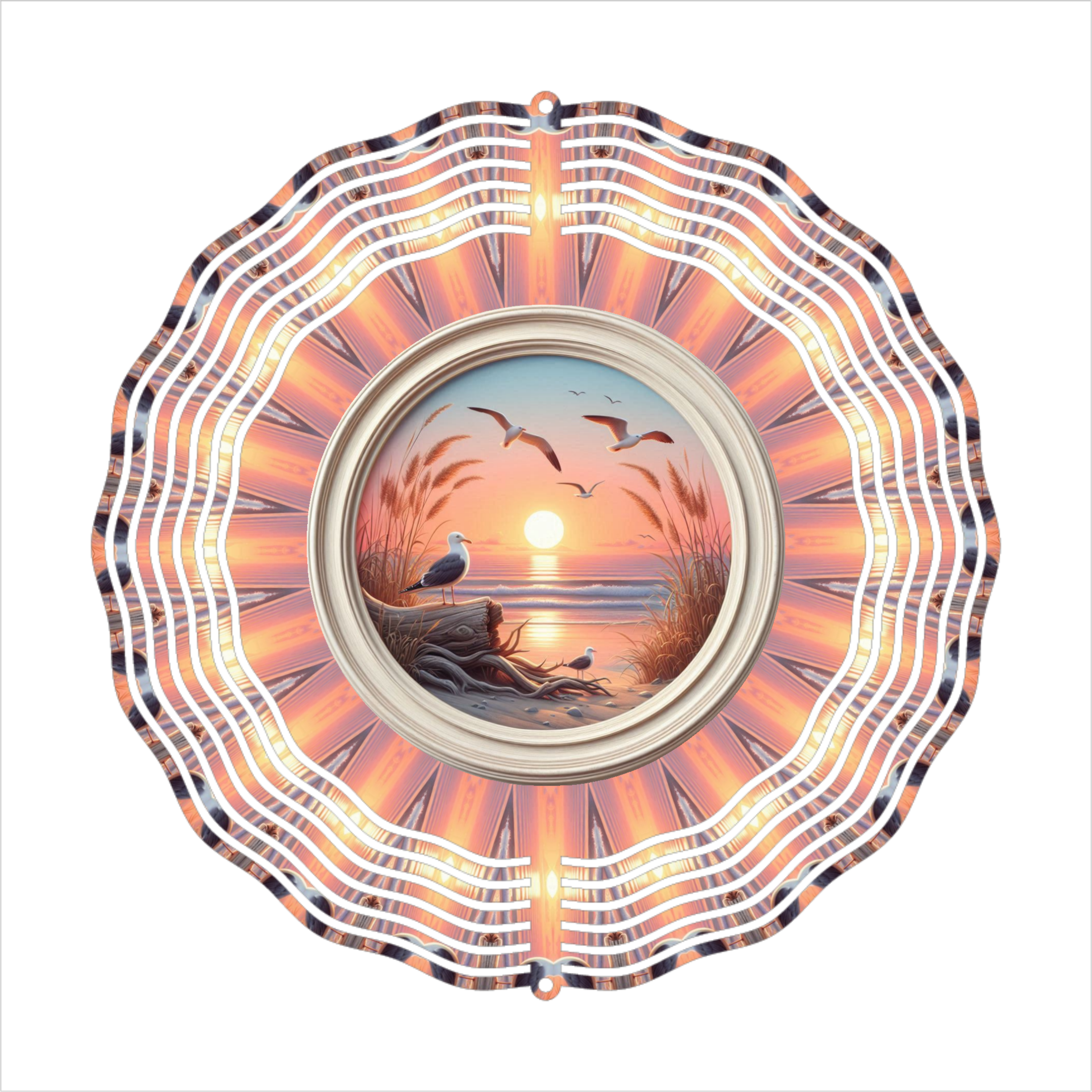 Beach Sunset - Wind Spinner - Sublimation Transfer