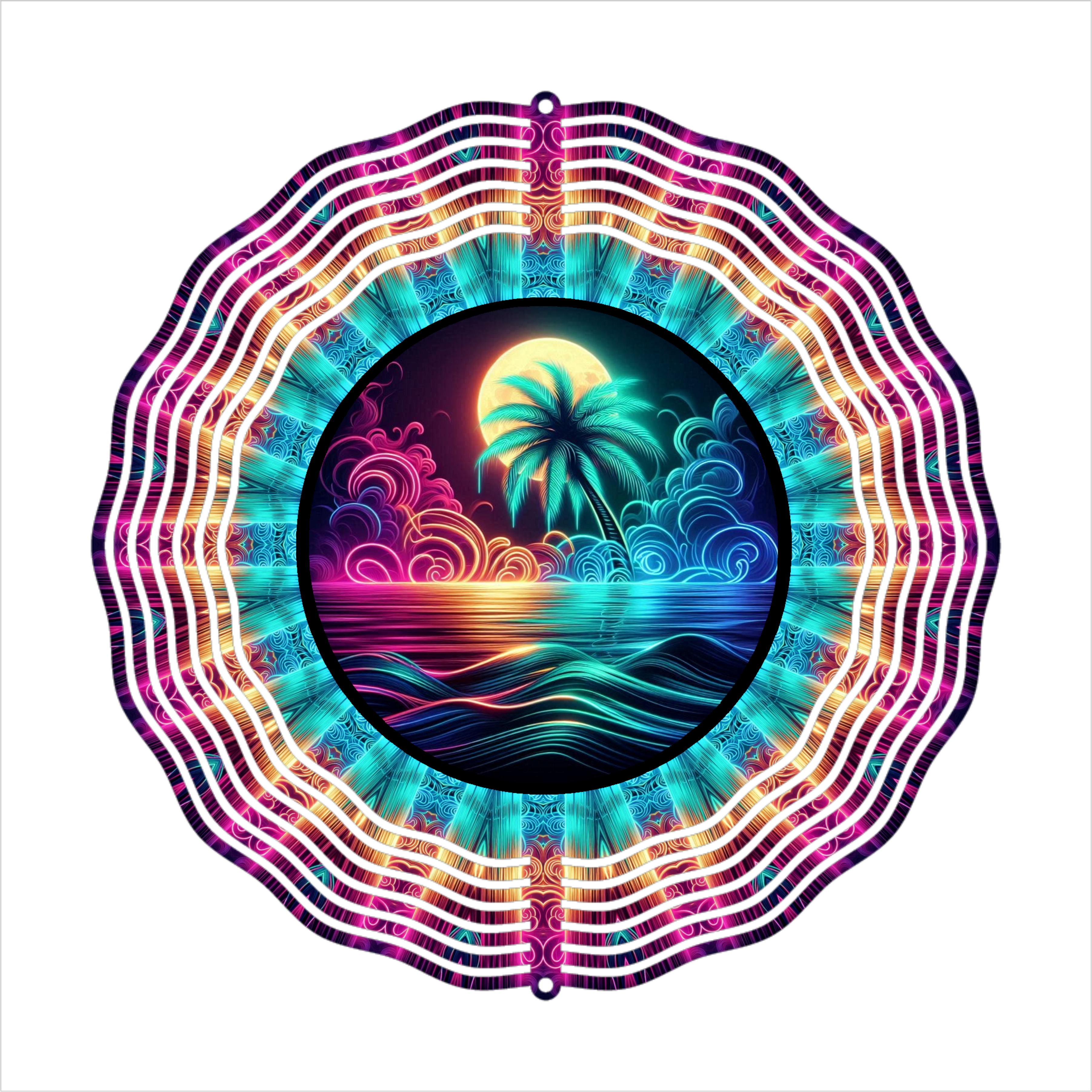 Neon Palms - Wind Spinner - Sublimation Transfer