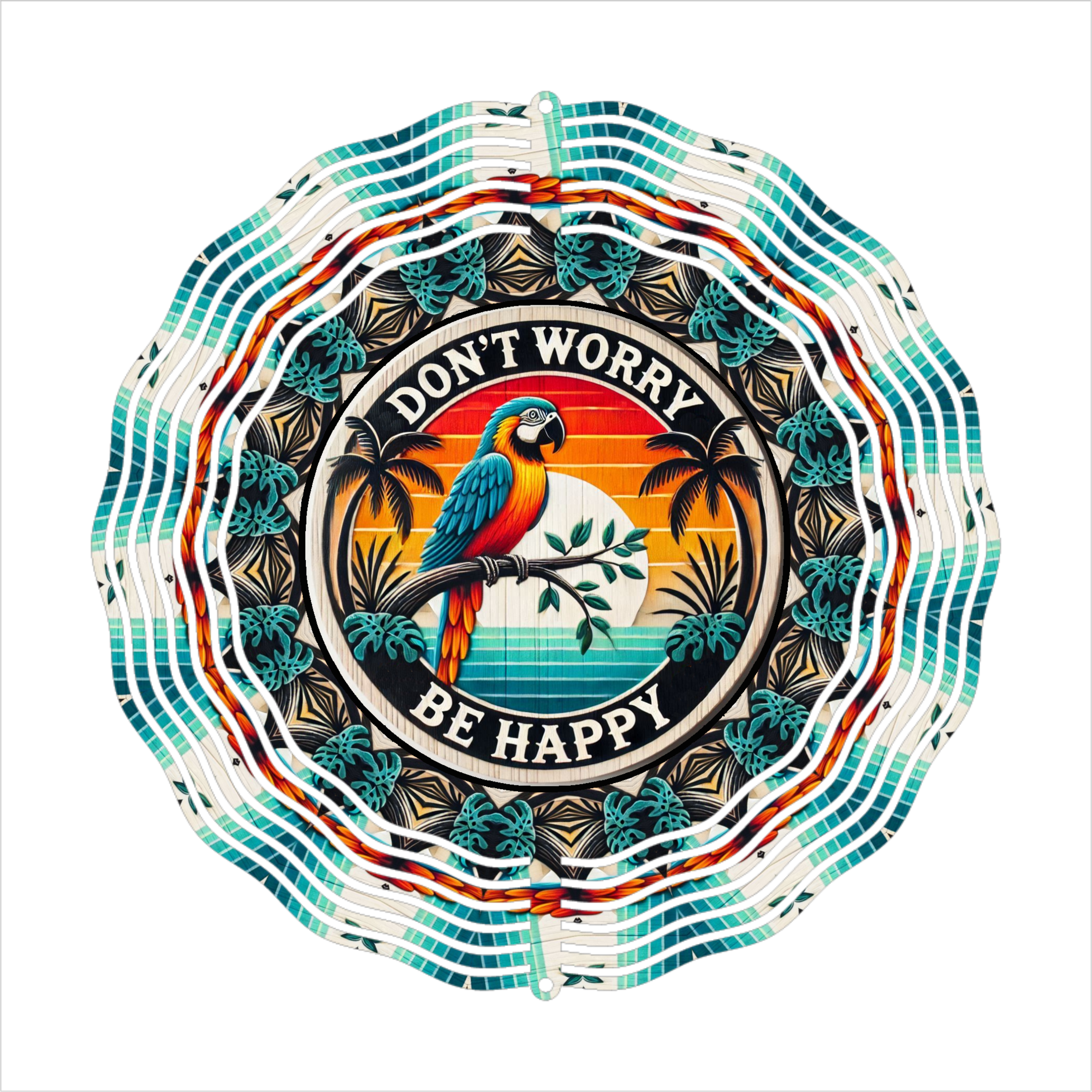 Don't Worry Be Happy - Wind Spinner - Sublimation Transfer