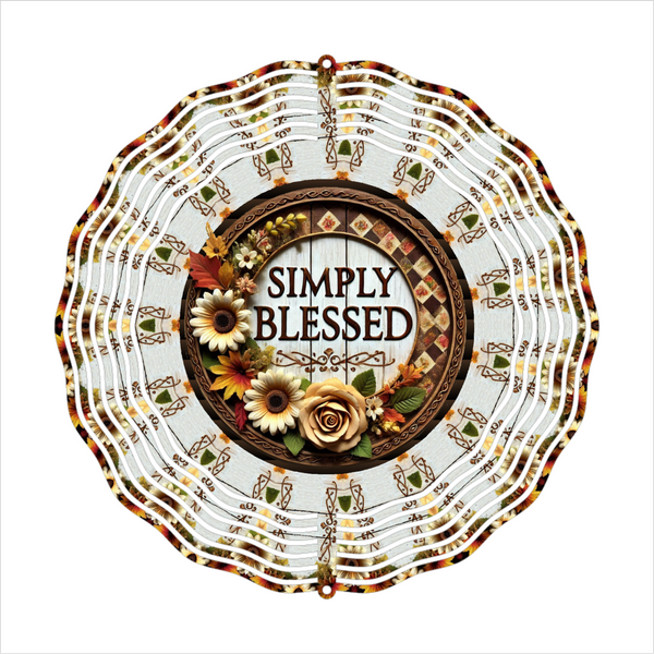 Simply Blessed - Wind Spinner - Sublimation Transfers