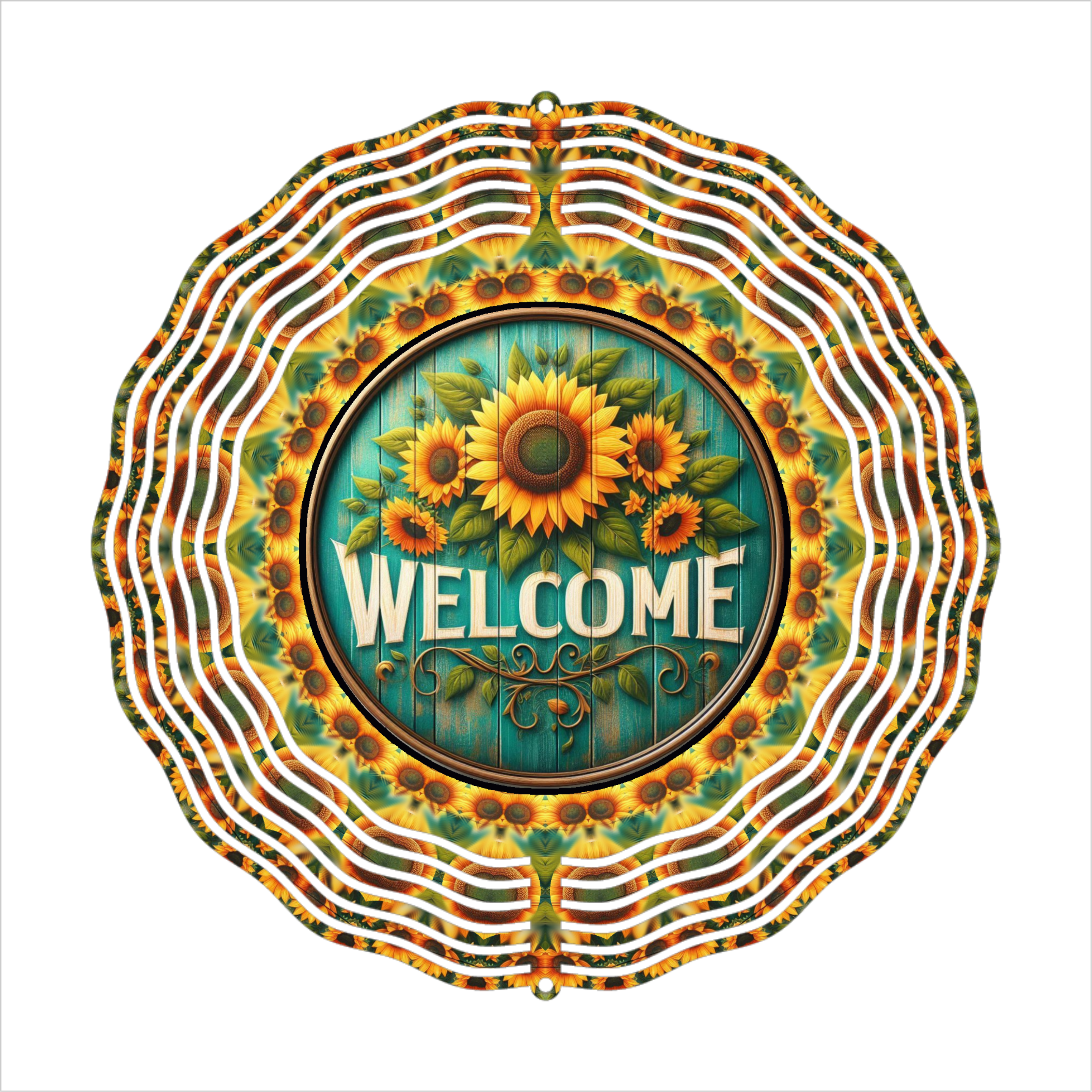 Welcome Sunflowers - Wind Spinner - Sublimation Transfers