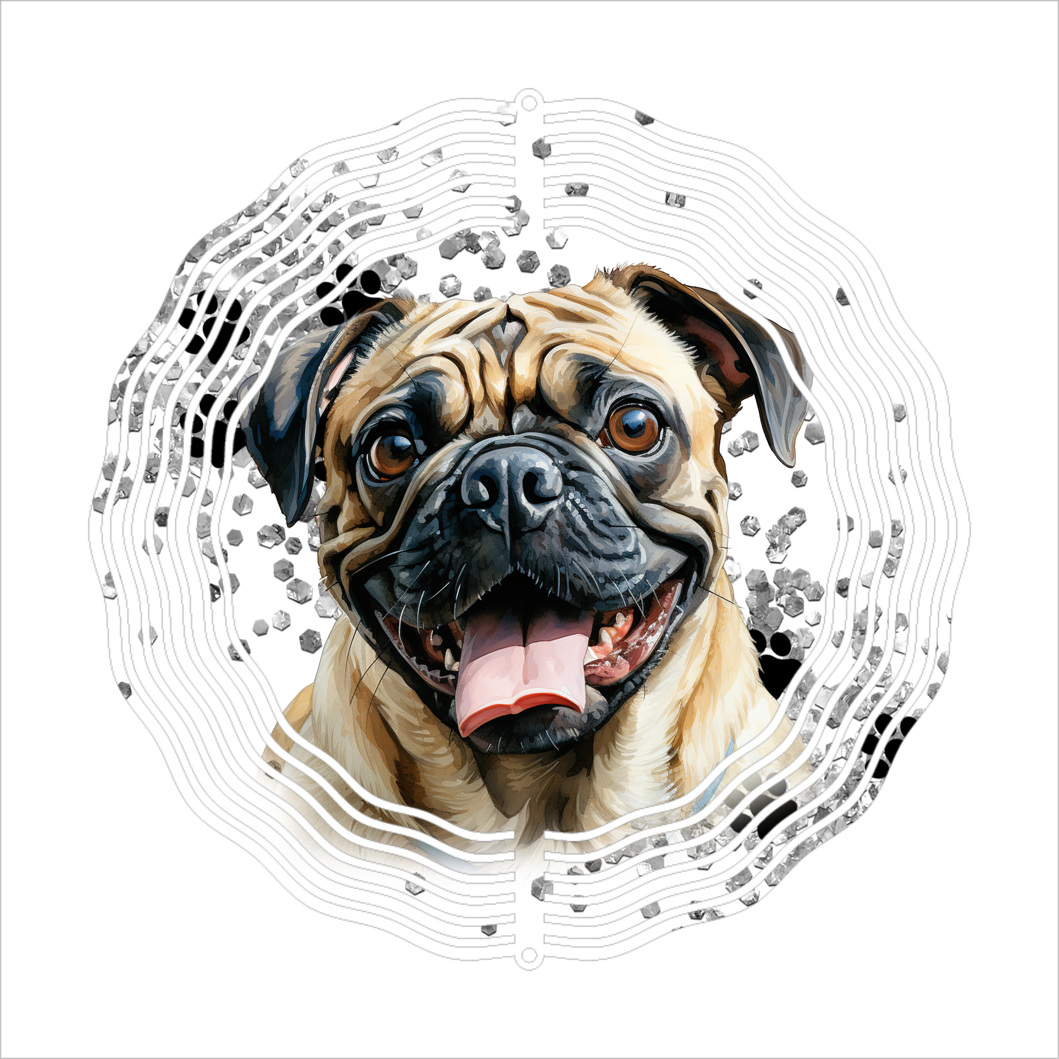 Pug - Wind Spinner - Sublimation Transfers