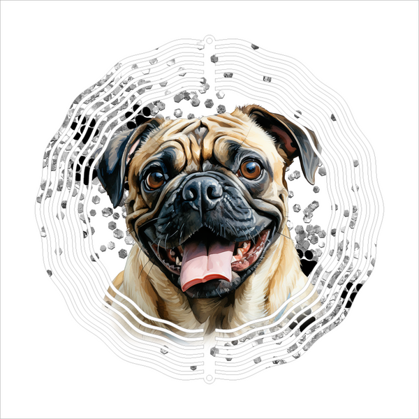 Pug - Wind Spinner - Sublimation Transfers