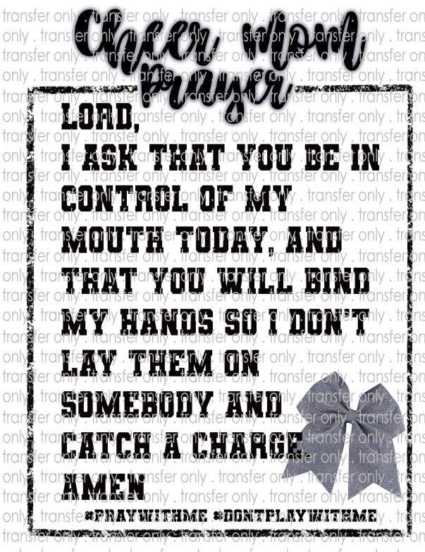 Cheer Mom Prayer - Waterslide, Sublimation Transfers