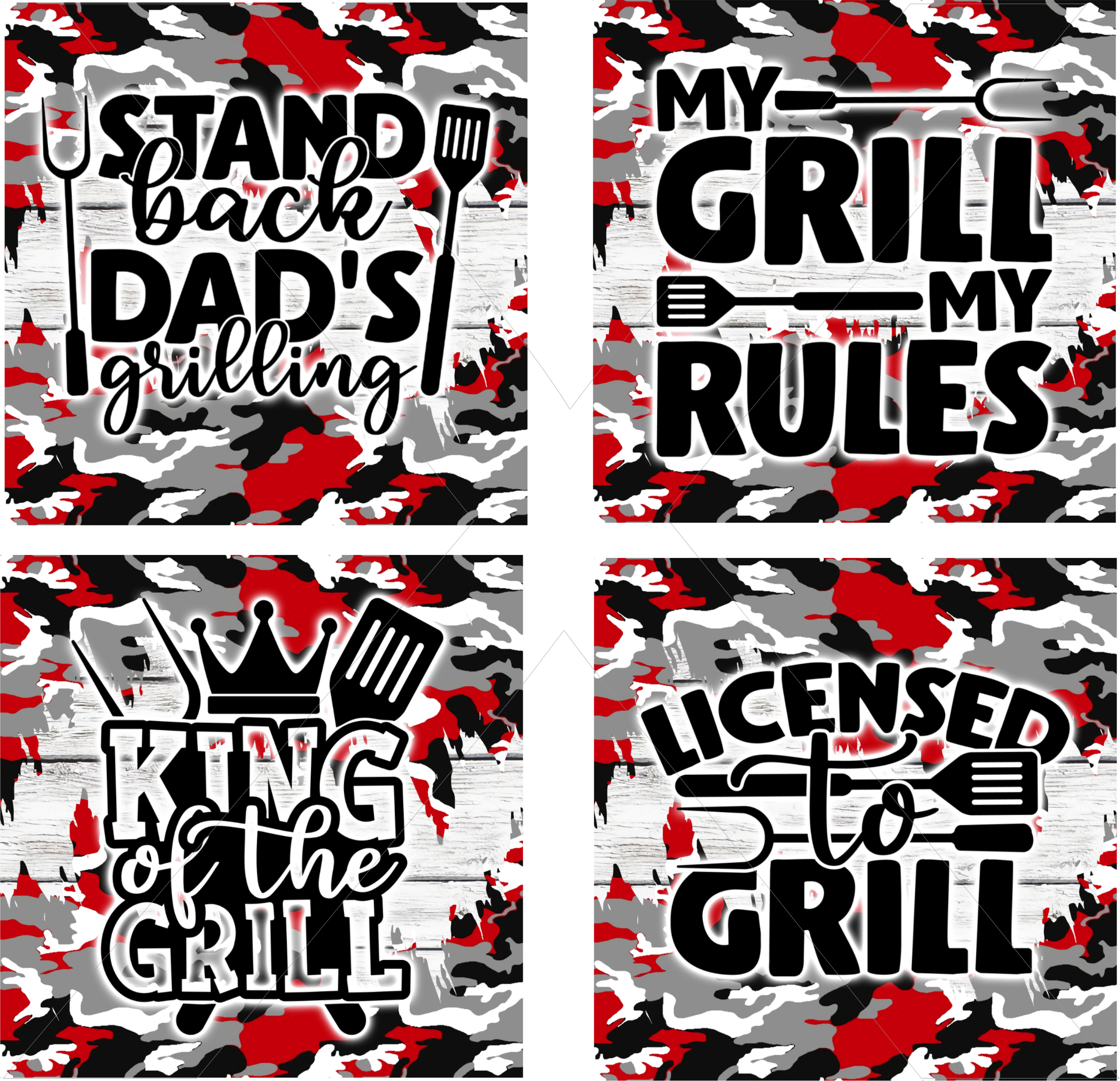 Dad Grilling - Square Sublimation Sheet