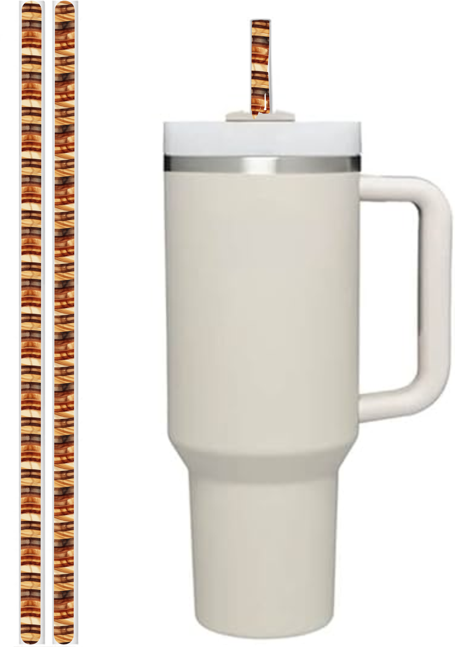 Coffee Colored Stripes - Sublimation Transfers