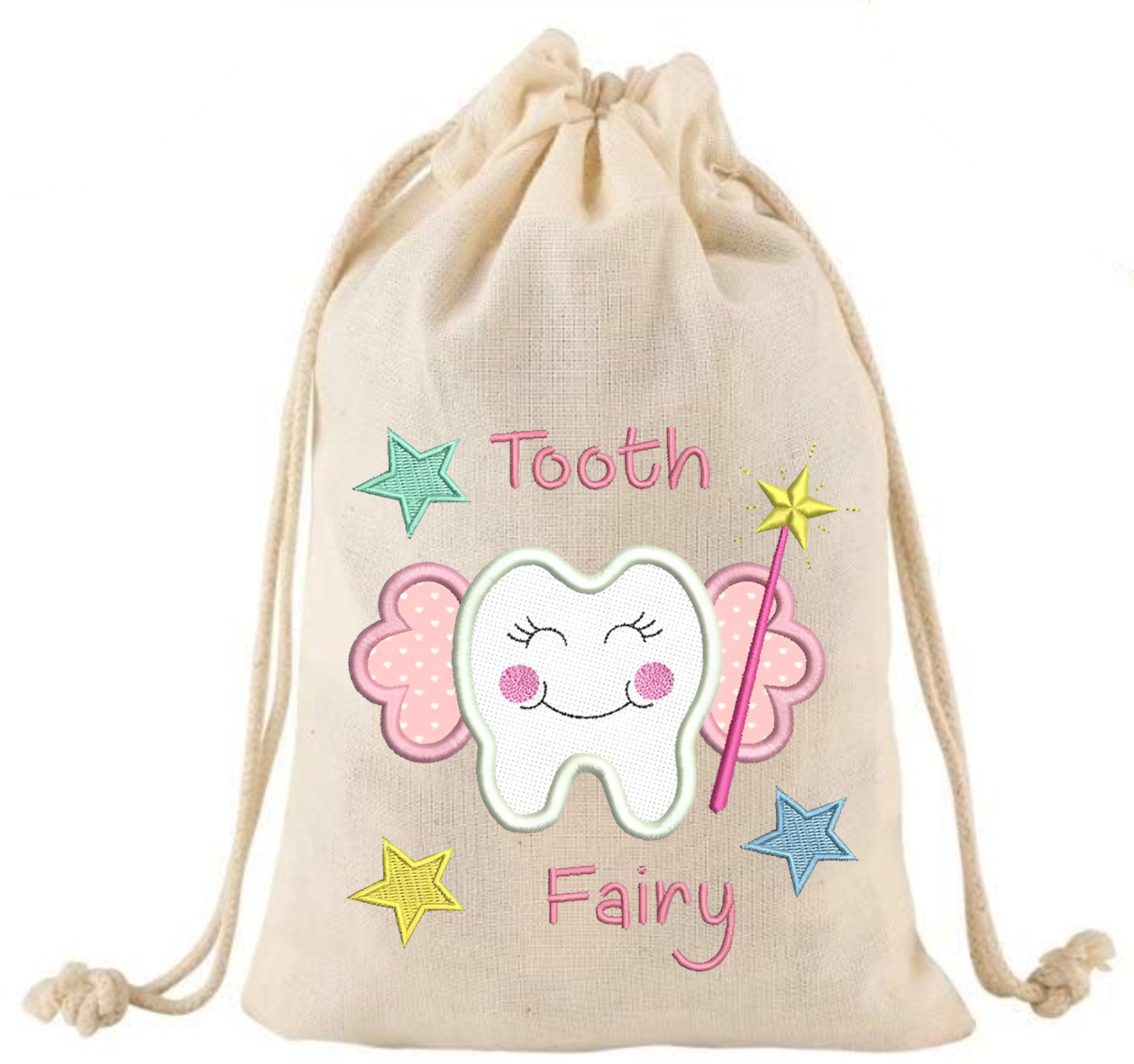 Faux Embroidery Tooth Fairy - DTF Transfer