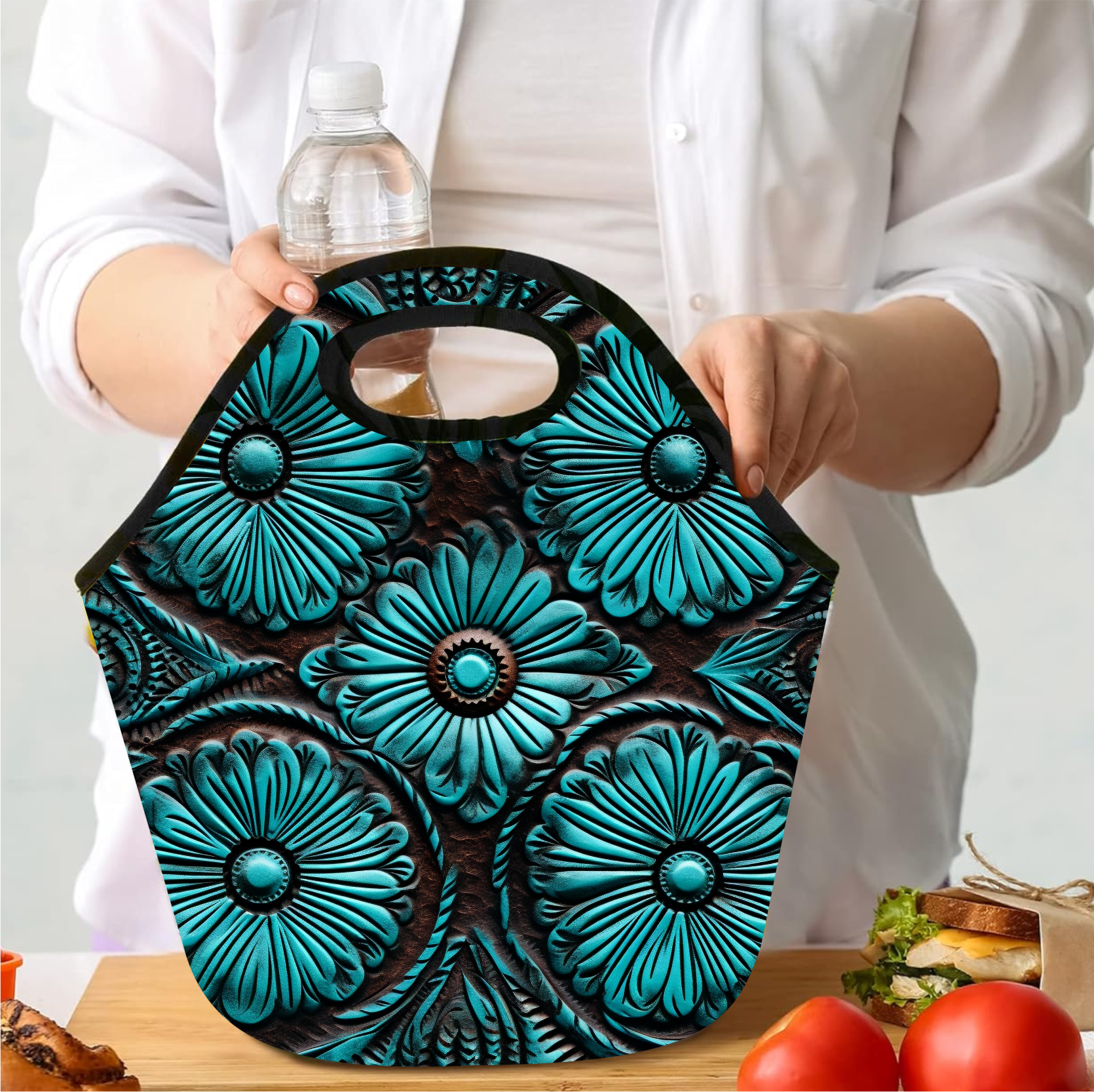 Tooled Leather - Lunch Tote - Sublimation Transfer