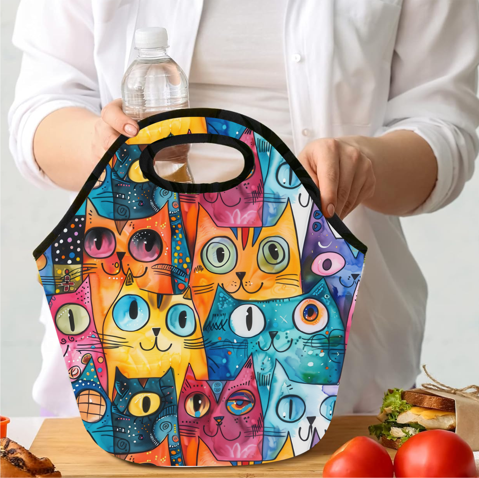 Cartoon Cats - Lunch Tote - Sublimation Transfer