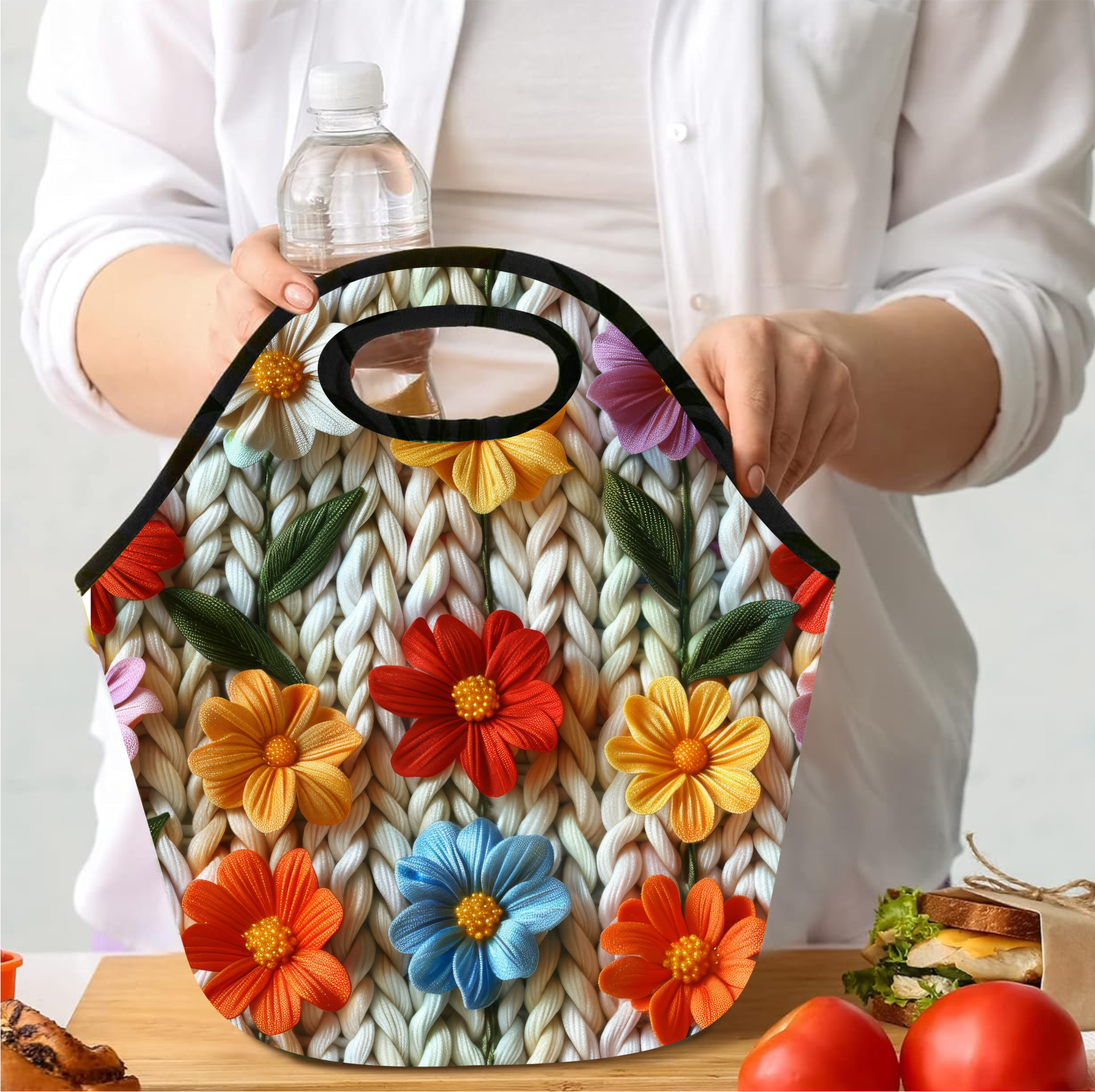 Knitted Sweater - Lunch Tote - Sublimation Transfer