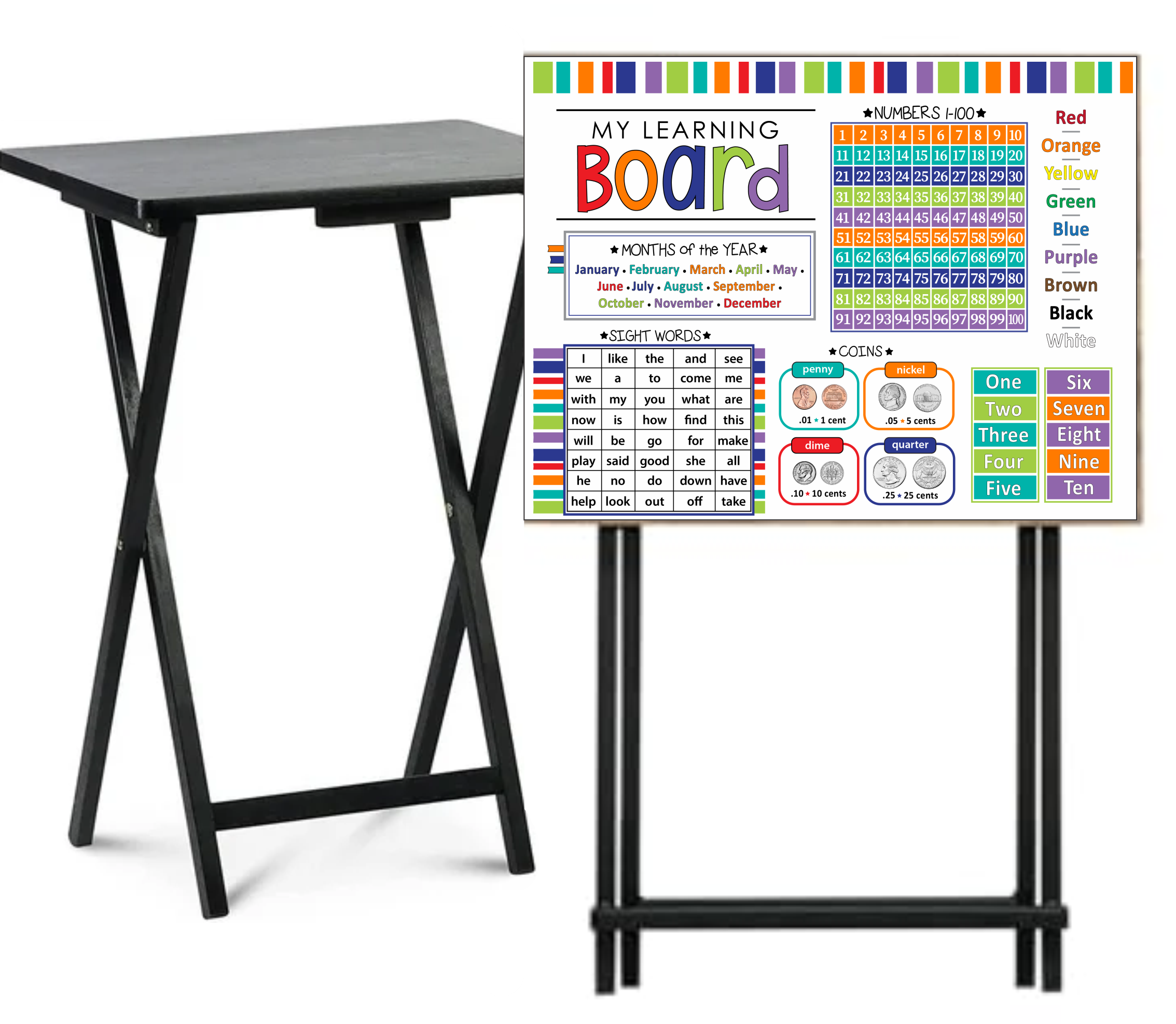 K-1 Learning Board - Tray Table Wrap - Permanent