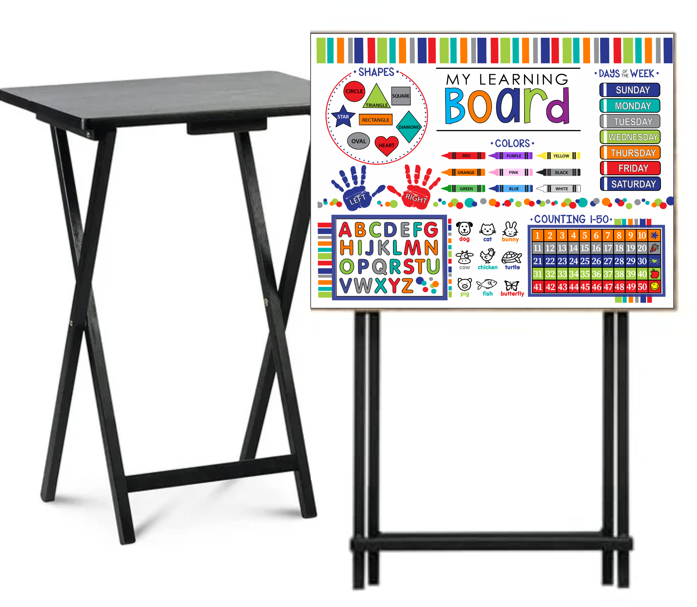 Preschool Learning Board - Tray Table Wrap - Permanent