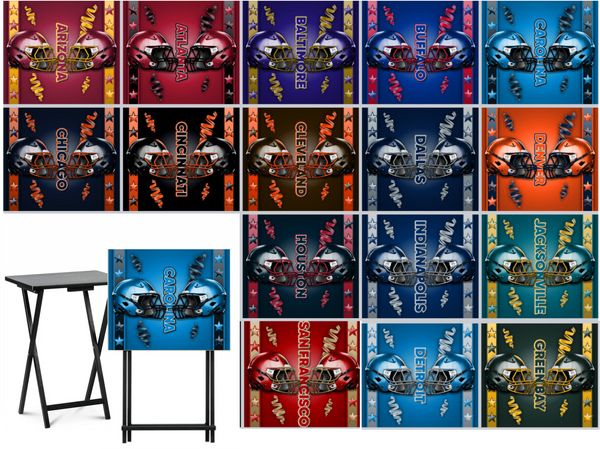 Football - Choose Team (Set 1) - Facing Helmets - Tray Table Wrap
