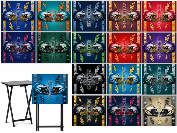 Football - Choose Team (Set 2) - Facing Helmets - Tray Table Wrap