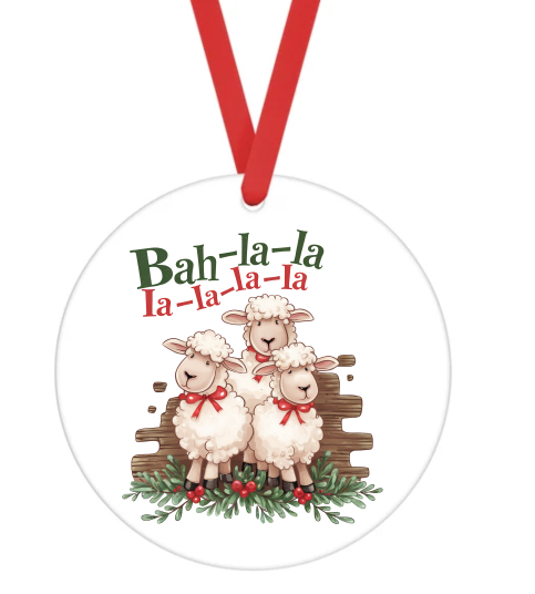 Ba-La-la-La - Christmas Ornament -  UV DTF Decals