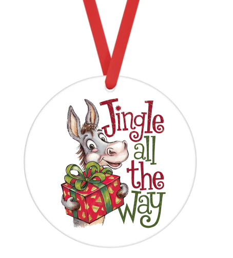 Jingle All The Way - Christmas Ornament -  UV DTF Decals