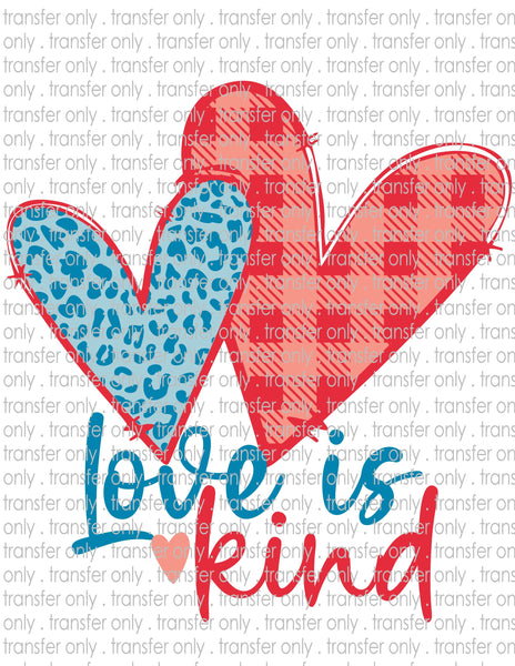 Love Is Kind - Waterslide, Sublimation Transfers