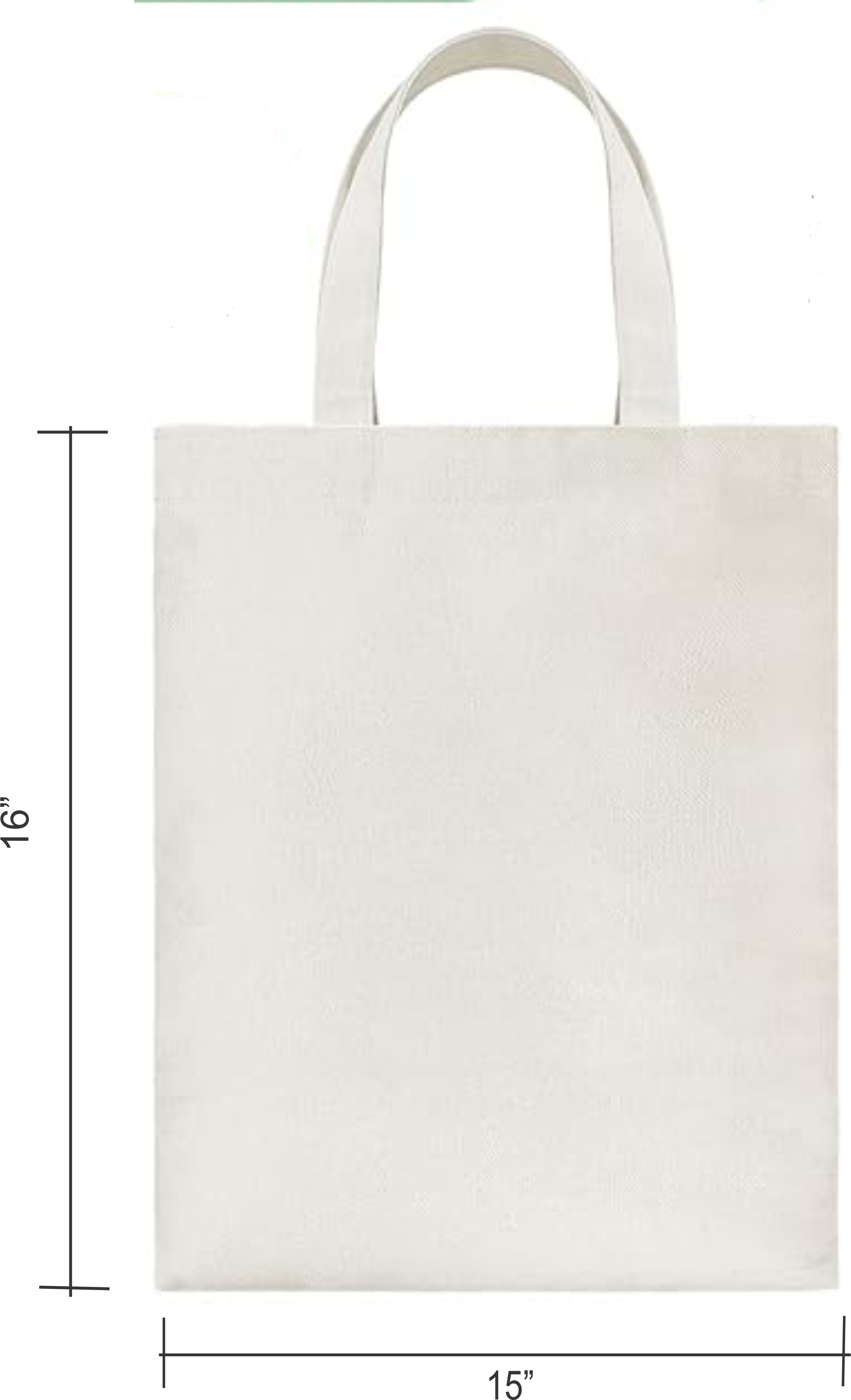 15" x 16" - Heavy Duty Tote Bag - Sublimation Blank