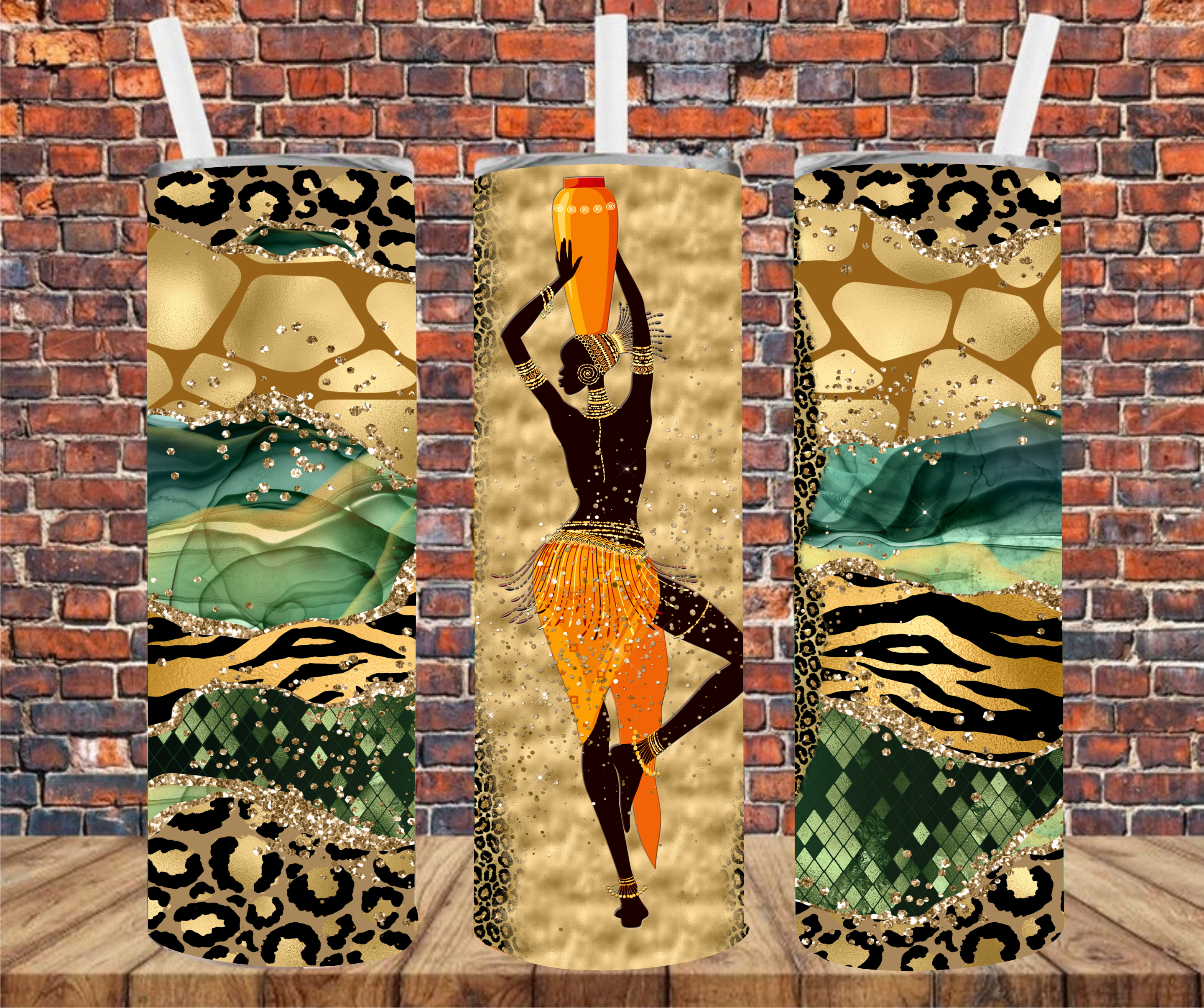 Ethnic African Art - Tumbler Wrap - Sublimation Transfer