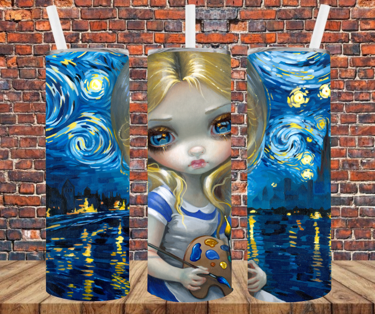 Character Van Gogh Inspired - Tumbler Wrap - Sublimation Transfers
