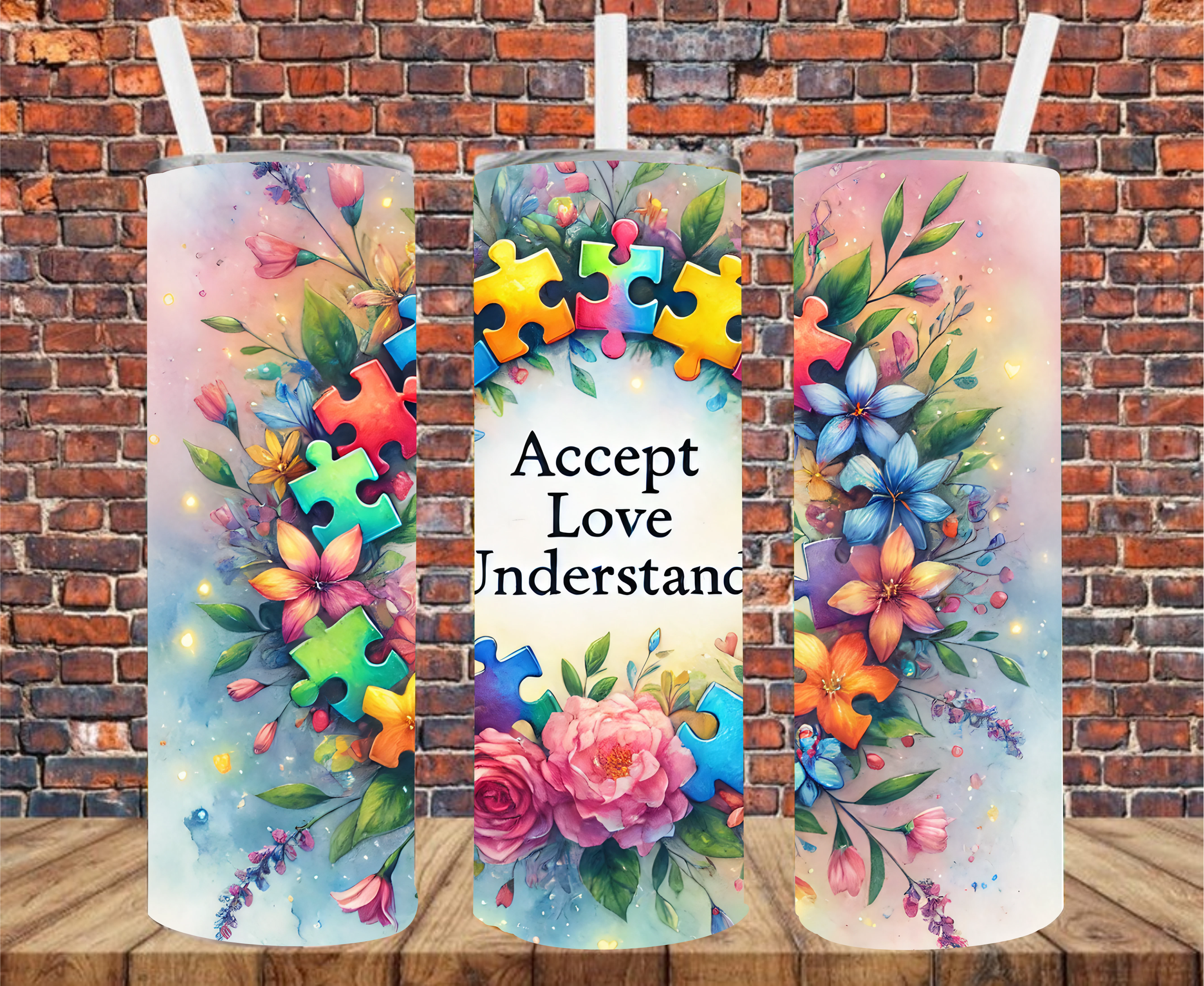 Accept Love Understand - Tumbler Wrap - Sublimation Transfer