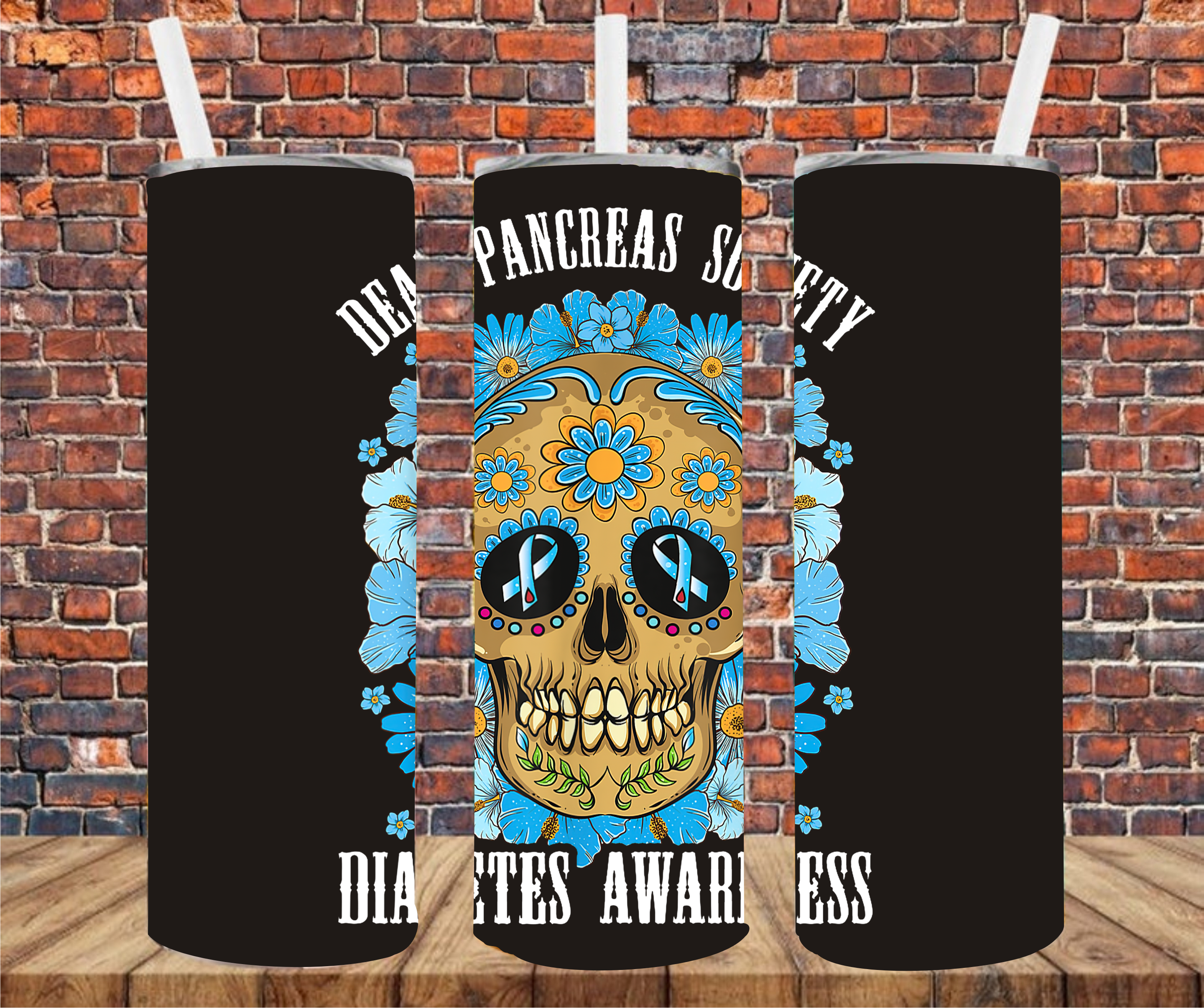 Diabetes Awareness - Tumbler Wrap - Vinyl Transfers