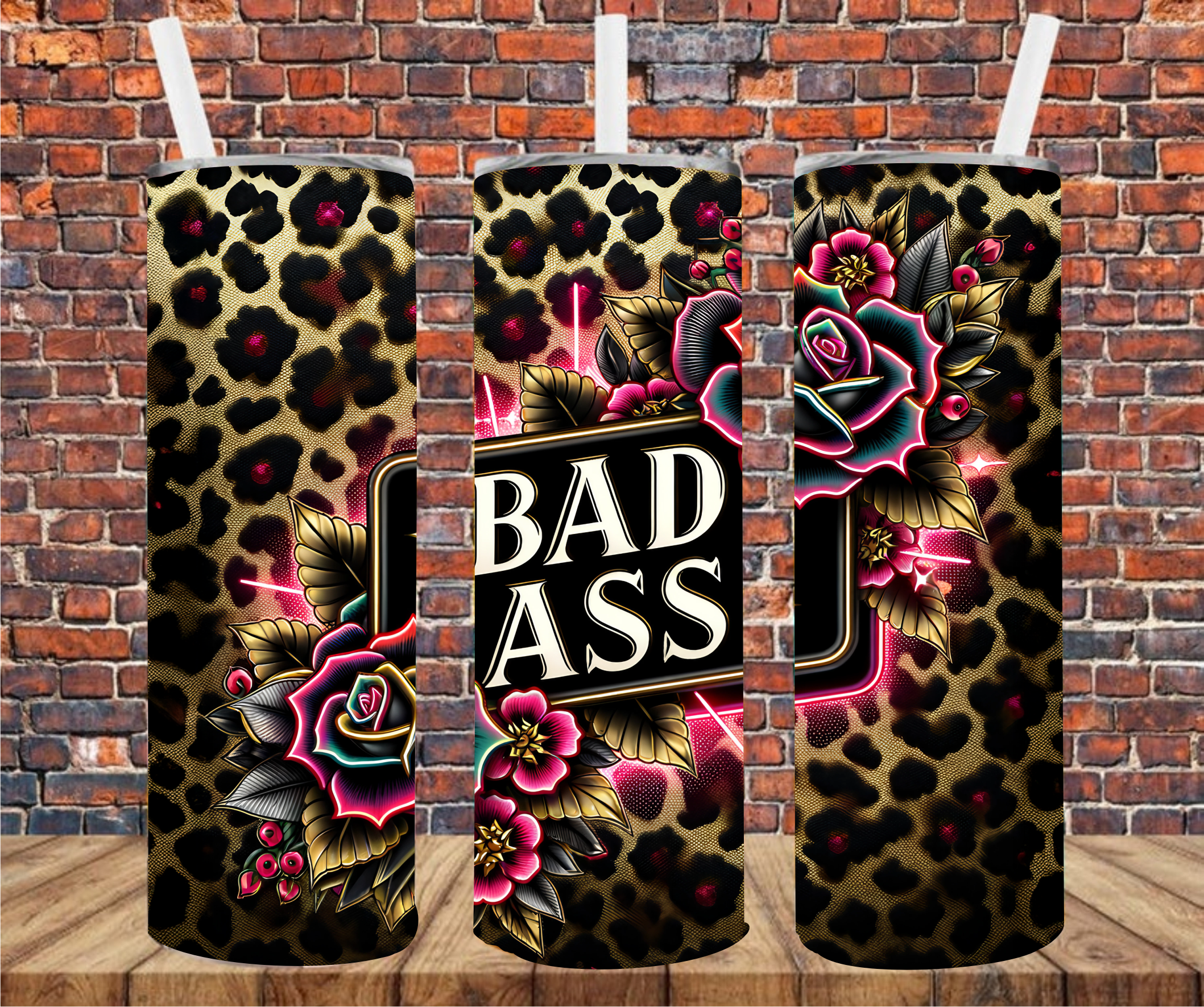 Bad Ass - Tumbler Wrap - Vinyl Transfer
