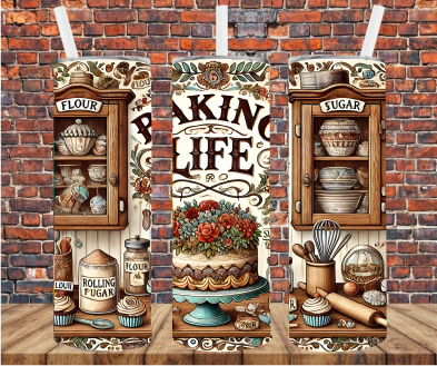 Baking Life - Tumbler Wrap - Sublimation Transfer