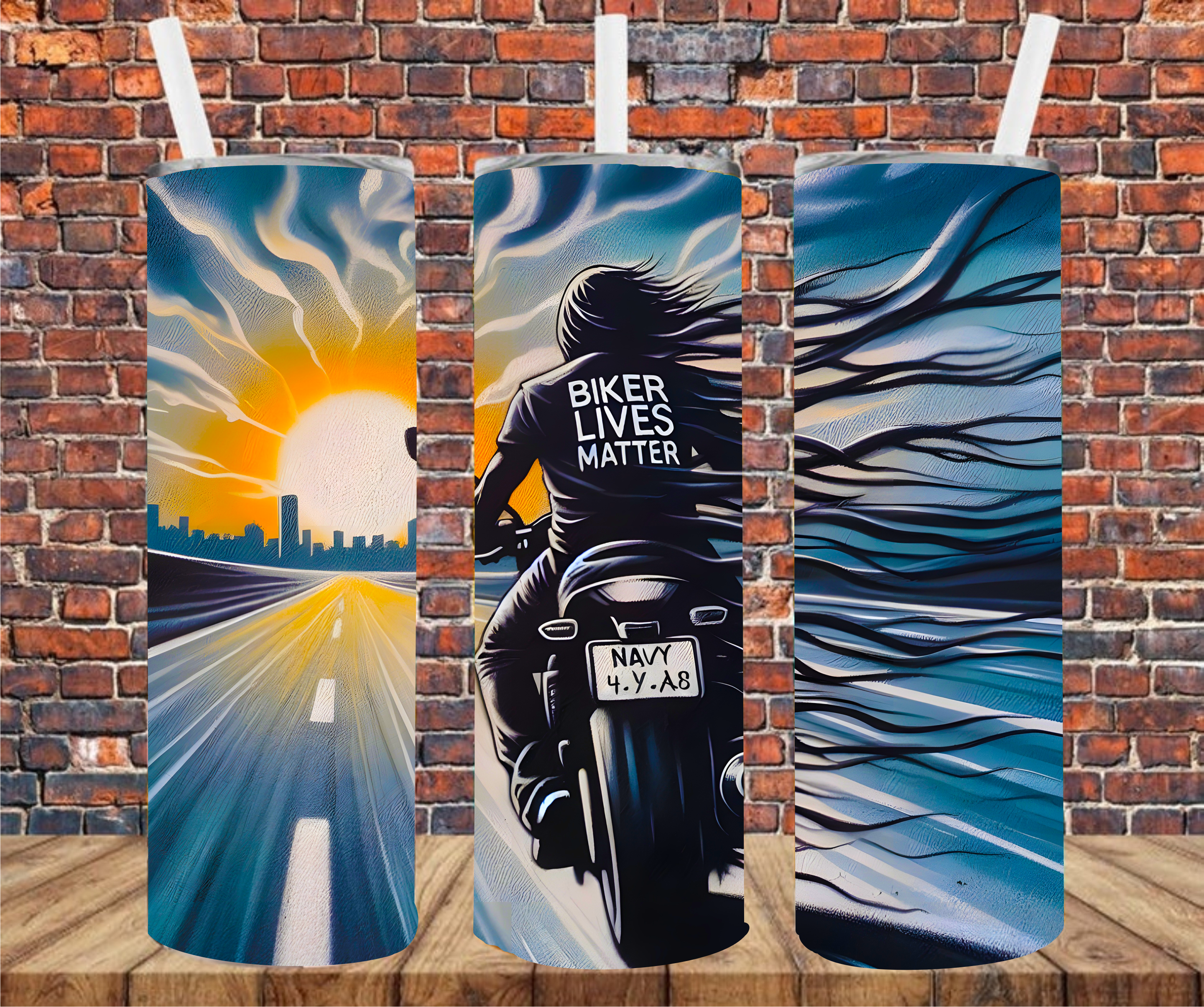 Biker Lives Matter - Tumbler Wrap - Sublimation Transfer