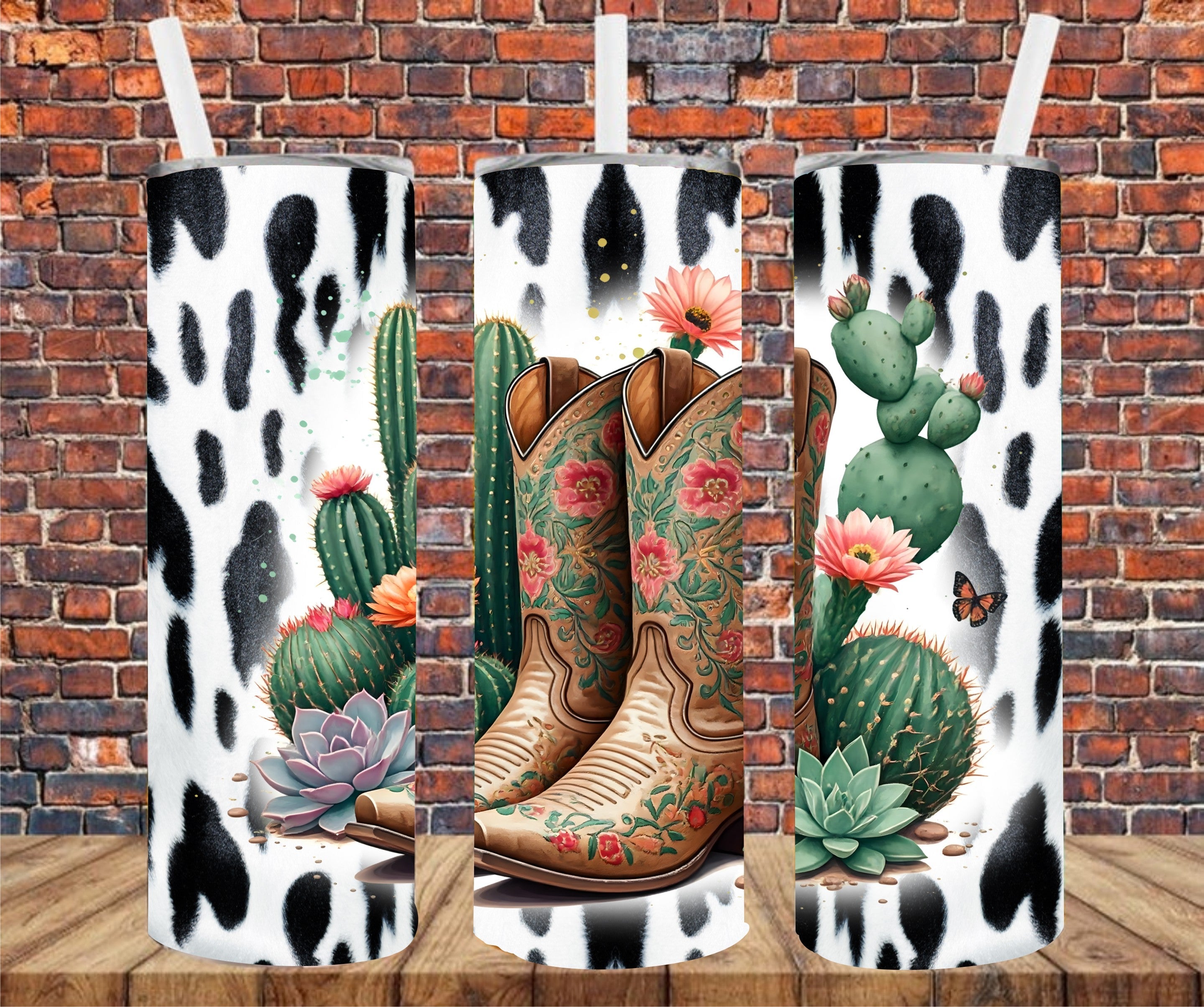 Cowgirl Boots - Tumbler Wrap - Sublimation Transfer