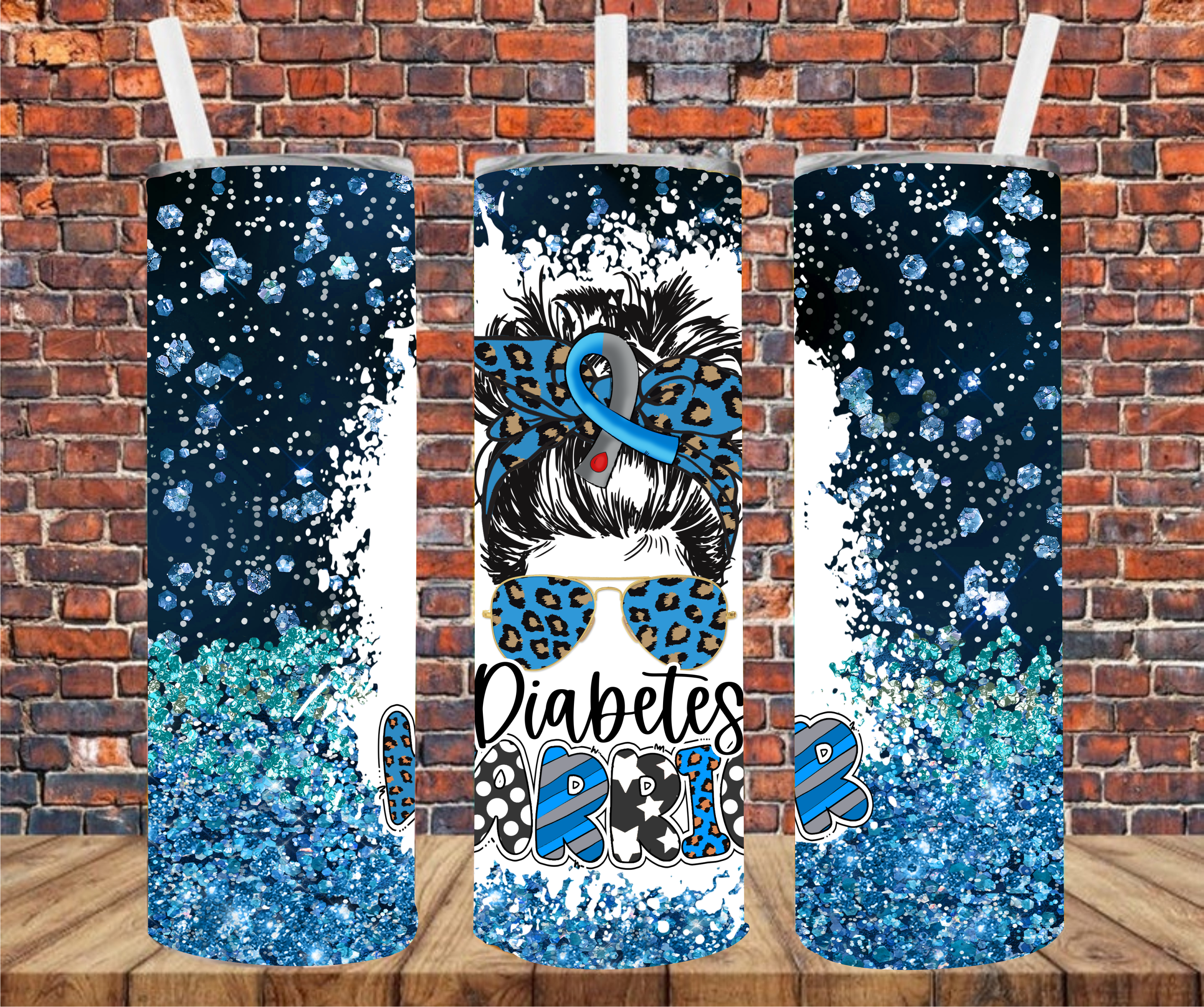 Diabetes Awareness - Tumbler Wrap - Vinyl Transfers