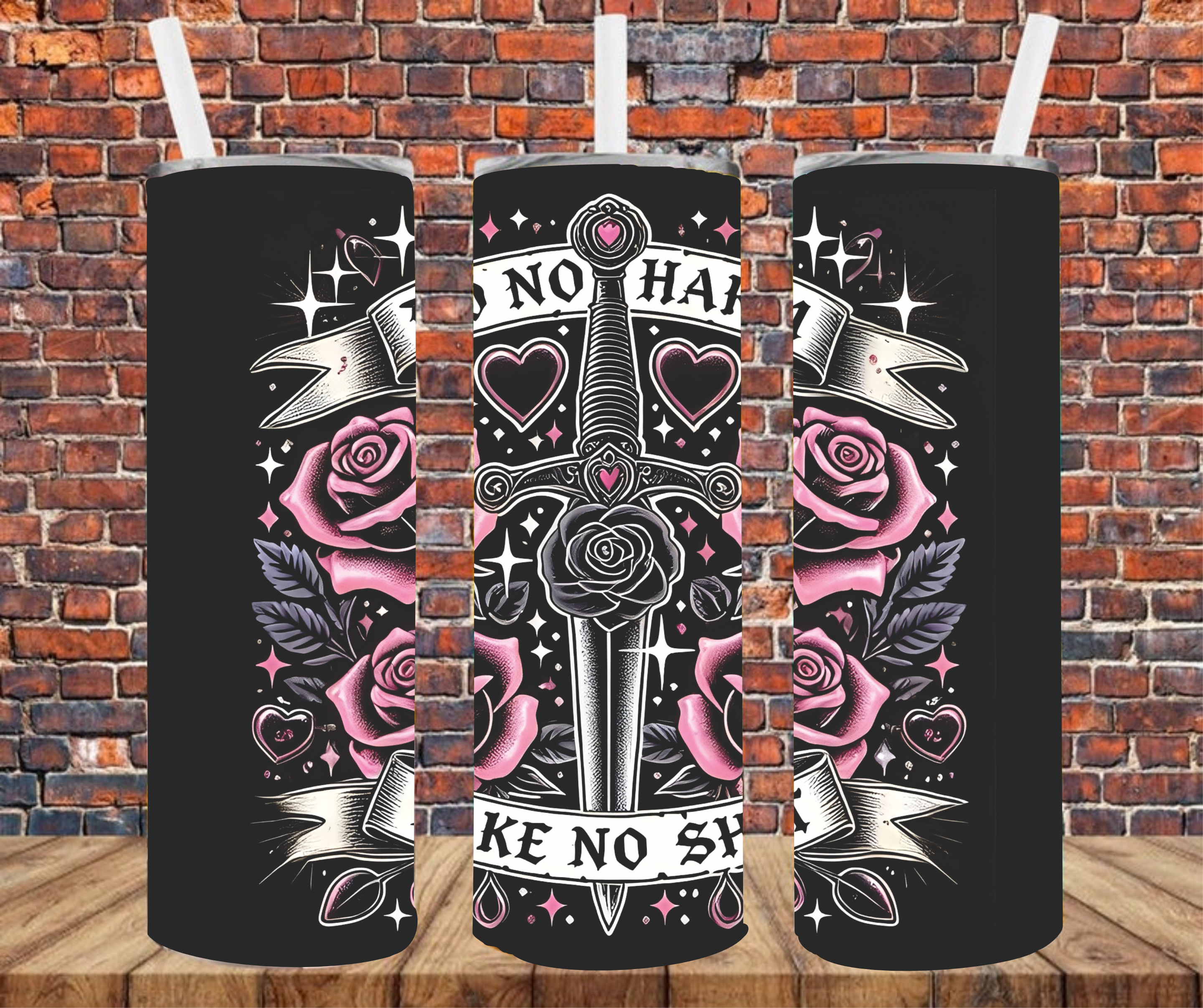 Do No Harm, Take No Shit - Tumbler Wrap - Sublimation Transfers
