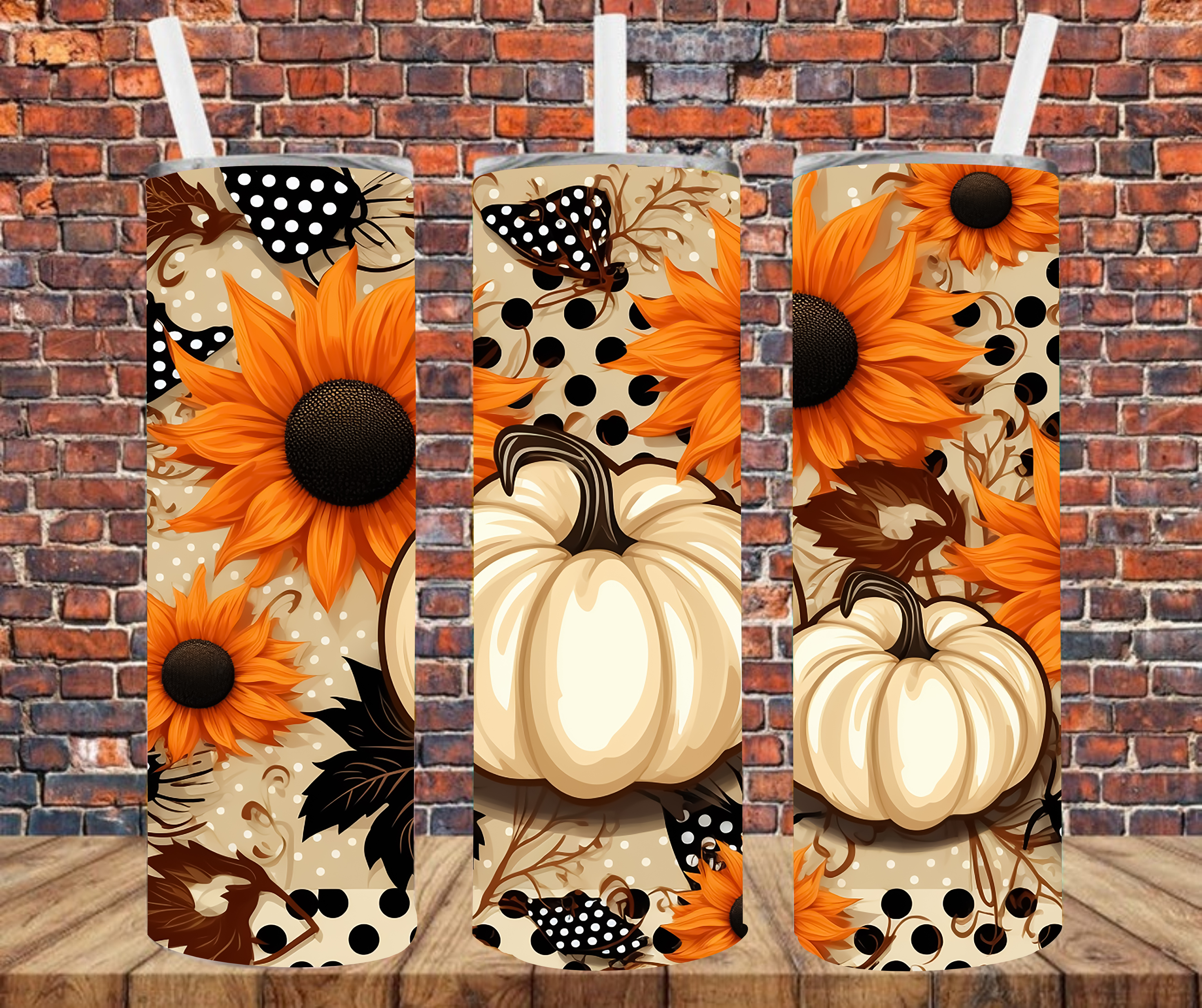 Fall Pumpkins - Tumbler Wrap - Sublimation Transfers