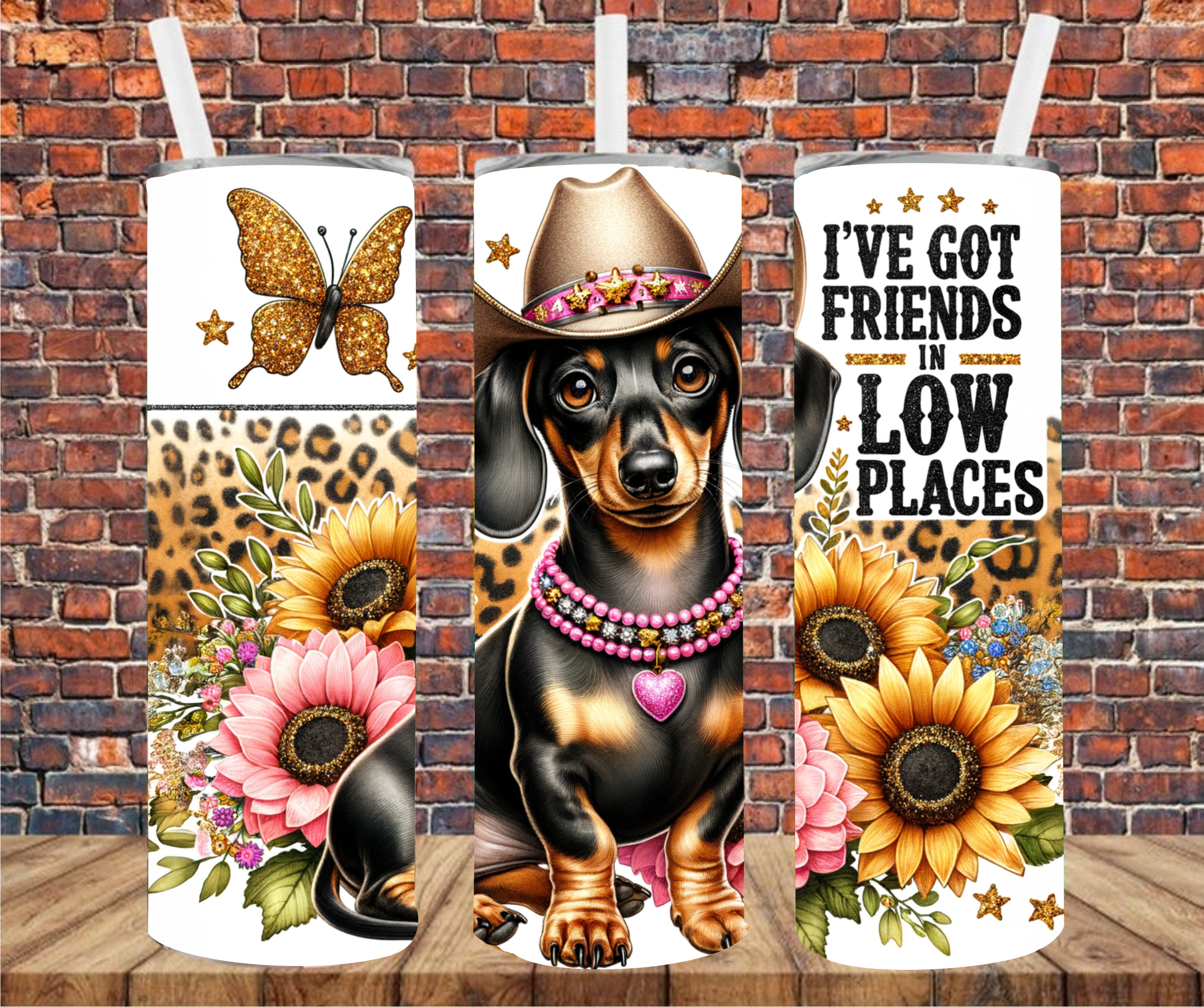 I've Got Friends In Low Places - Tumbler Wrap - Vinyl Transfer