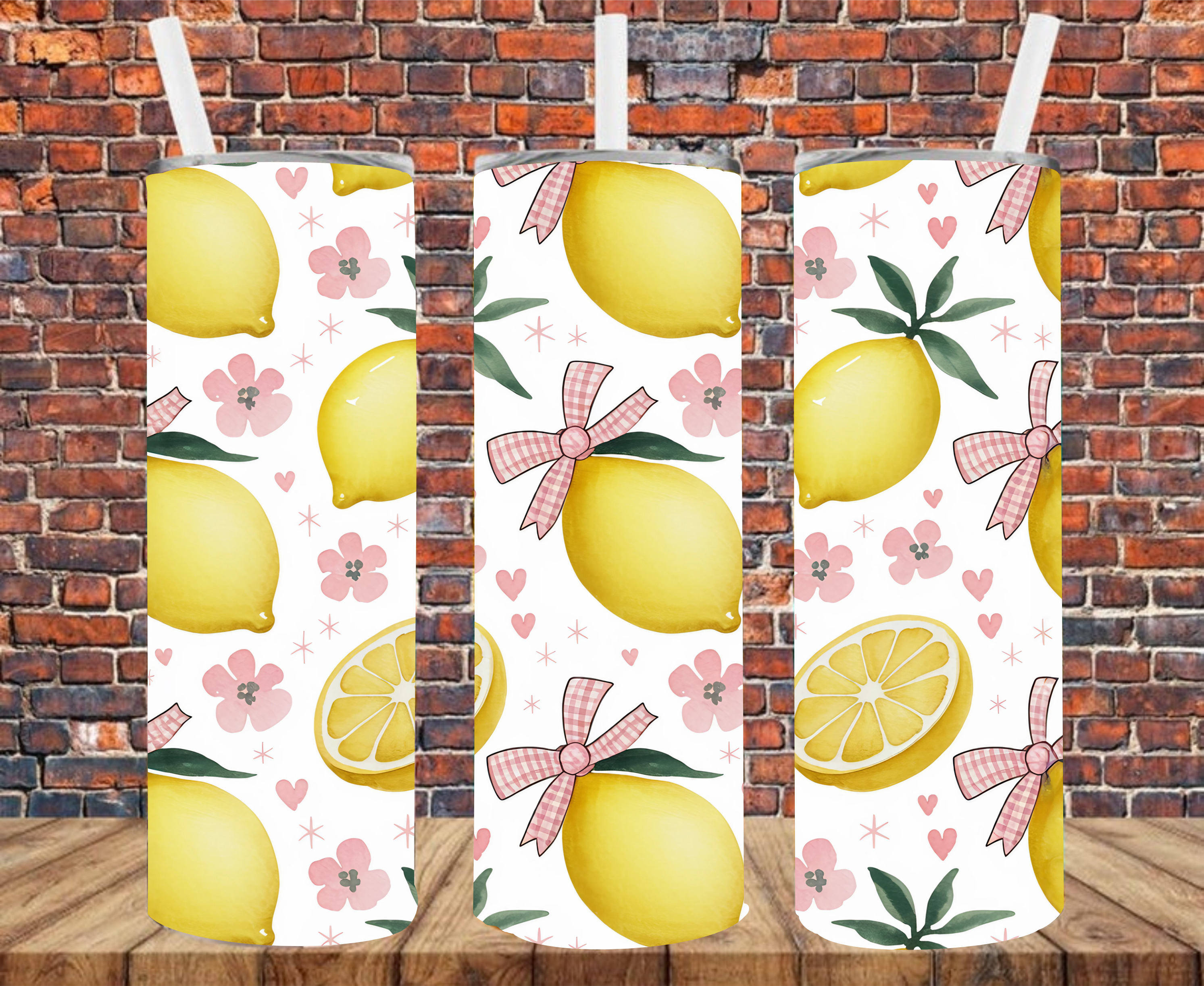 Lemons - Tumbler Wrap - Sublimation Transfer