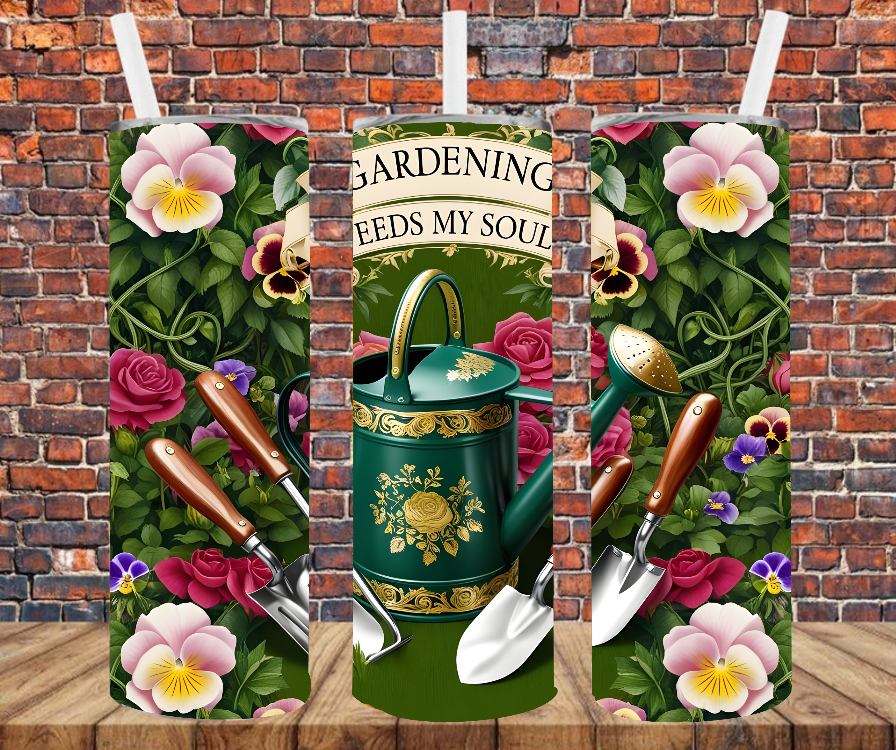 Gardening Feeds My Soul - Tumbler Wrap - Sublimation Transfer