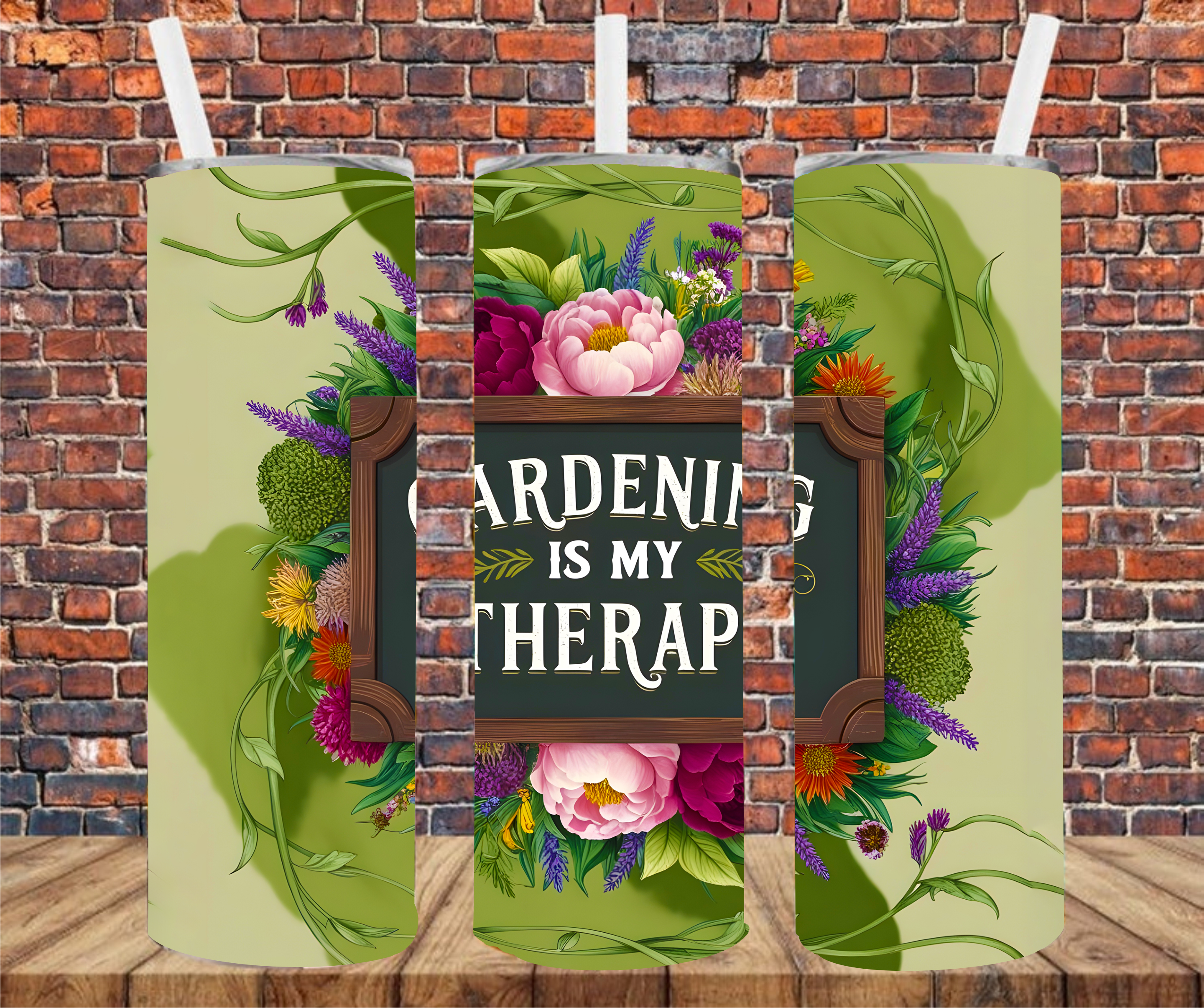 Gardening Is My Therapy - Tumbler Wrap - Sublimation Transfer