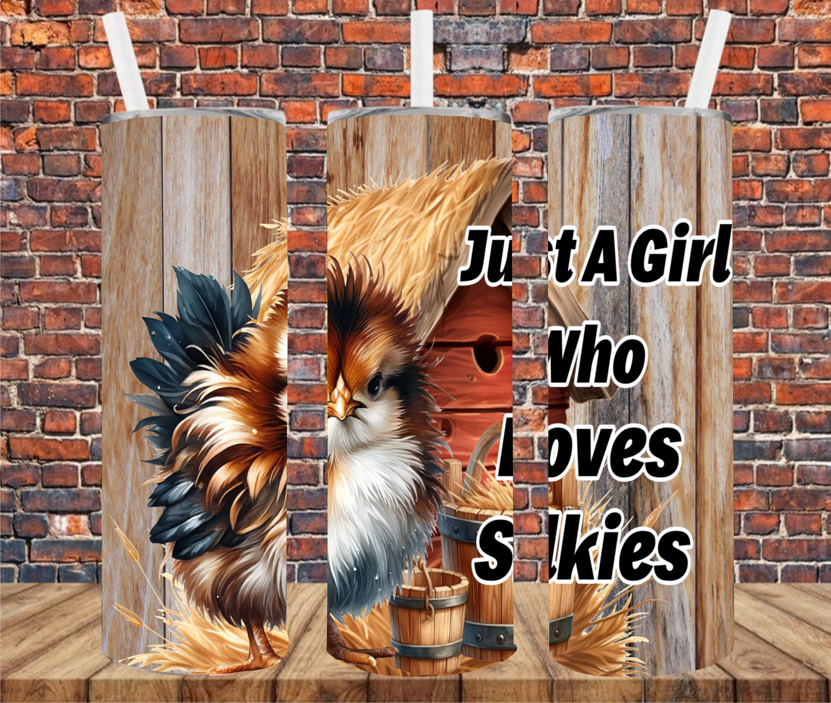 Just A Girl Who Loves Silkies - Tumbler Wrap - Sublimation Transfers